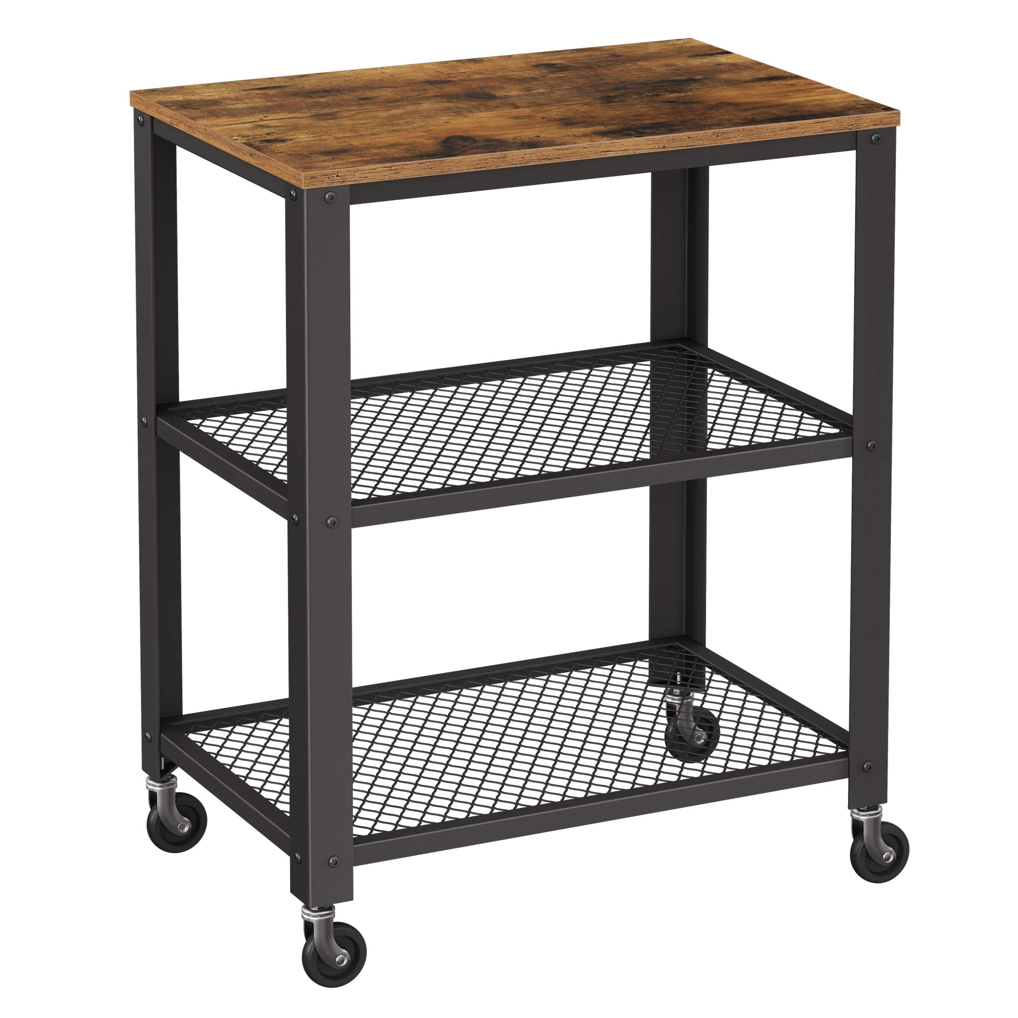 ENDBAG Heavy Duty Rolling Utility Cart with Wheels - Industrial Kitchen Serving Cart, Storage Organizer for Kitchen, Living Room & Office - Perfect for Food Service, Home Organization & Commercial Use