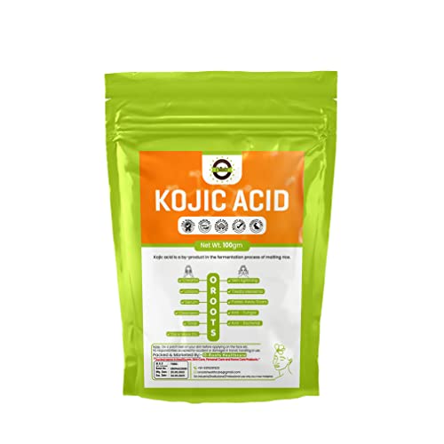 OROOTS Kojic Acid Powder 50g - Skin Whitening, Brightening & Dark Spot Treatment - Natural Soap Making, DIY Creams & Cosmetics (Made in Korea) - Perfect for Face Masks, Body Scrubs & Homemade Skincare Products