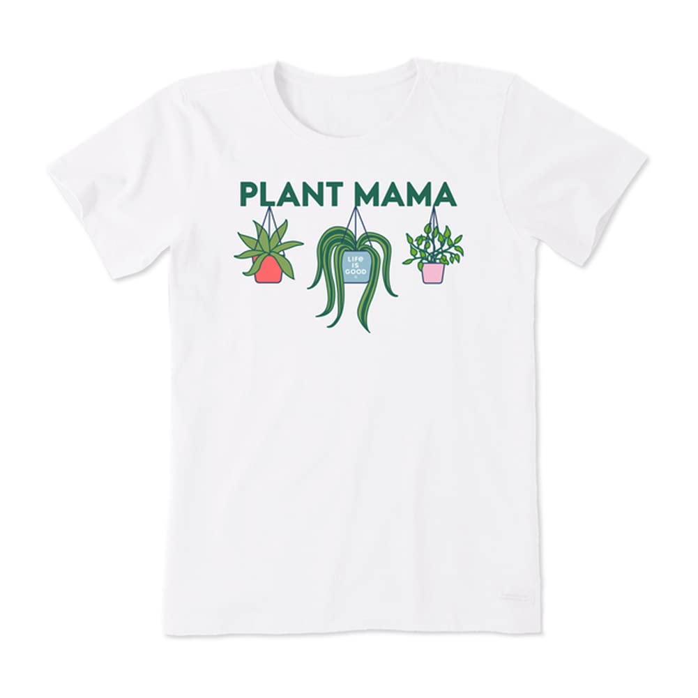 Life is Good Plant Mama Crusher™ Tee - Soft Vintage Style T-Shirt for Women - Perfect for Gardening, Casual Wear & Plant Lover Gifts