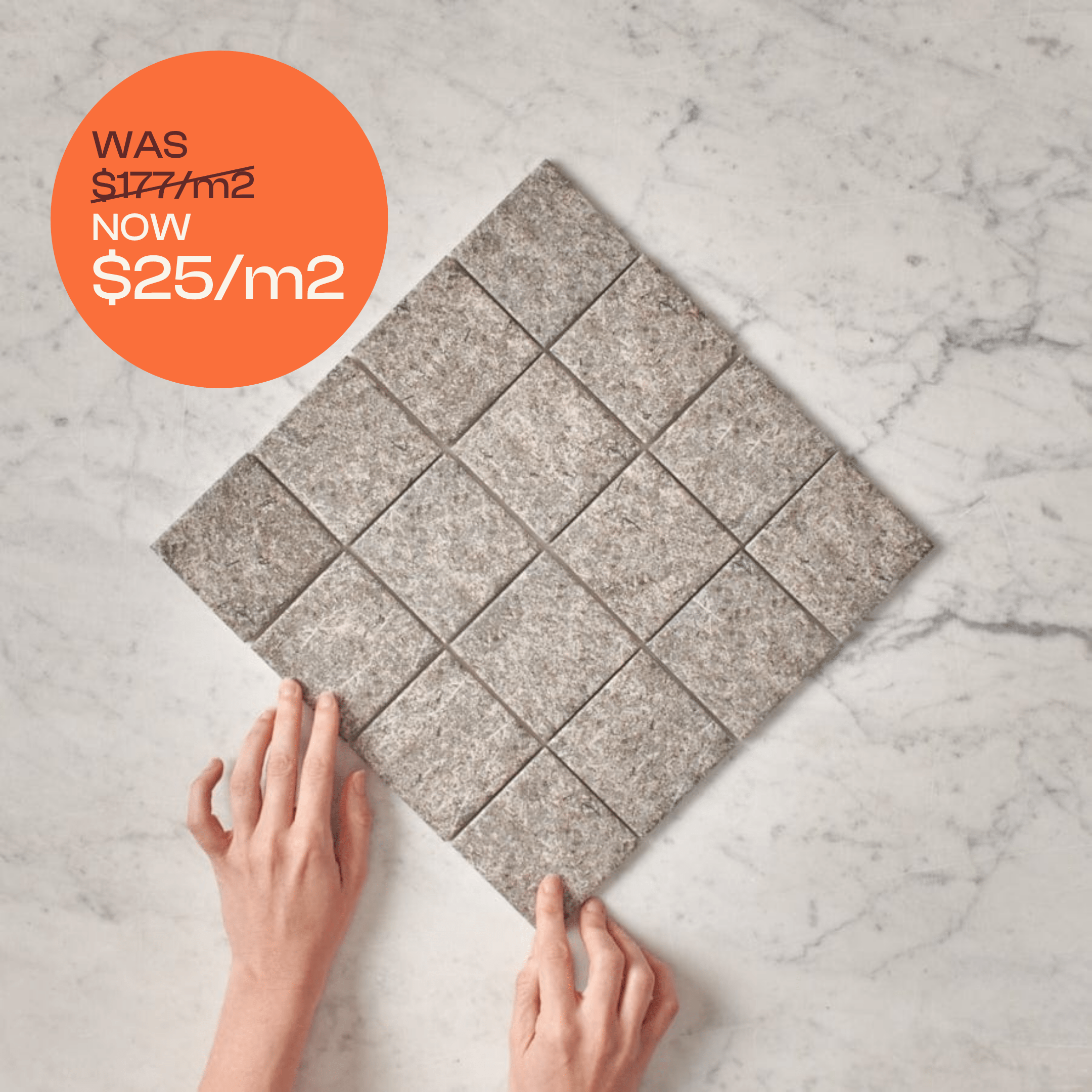 Premium Dunmore Charcoal Stone Look Square Tile - Natural Slate Finish for Kitchen Backsplash, Bathroom Walls & Fireplace Surrounds