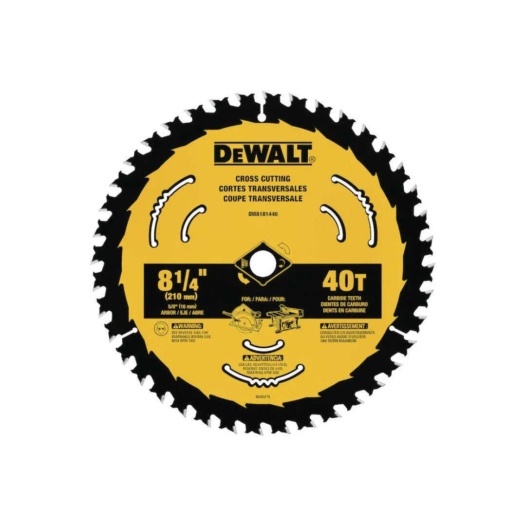 8 1/4 Inch 40-Tooth Circular Saw Blade for Wood Cutting - Perfect for DIY Projects, Carpentry, and Professional Woodworking