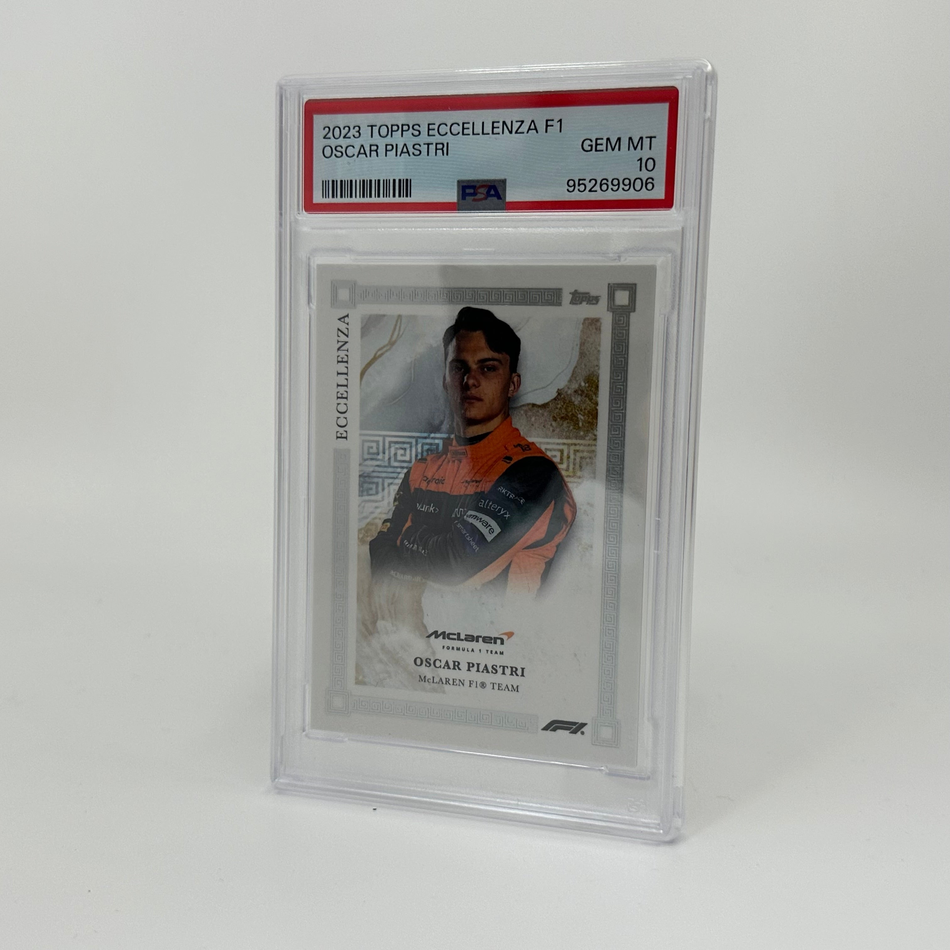 PSA 10 Oscar Piastri 2023 Topps Eccellenza F1 Trading Card - Rare Collectible for Formula 1 Fans & Sports Memorabilia Enthusiasts - Perfect for Display, Investment, and Gifting