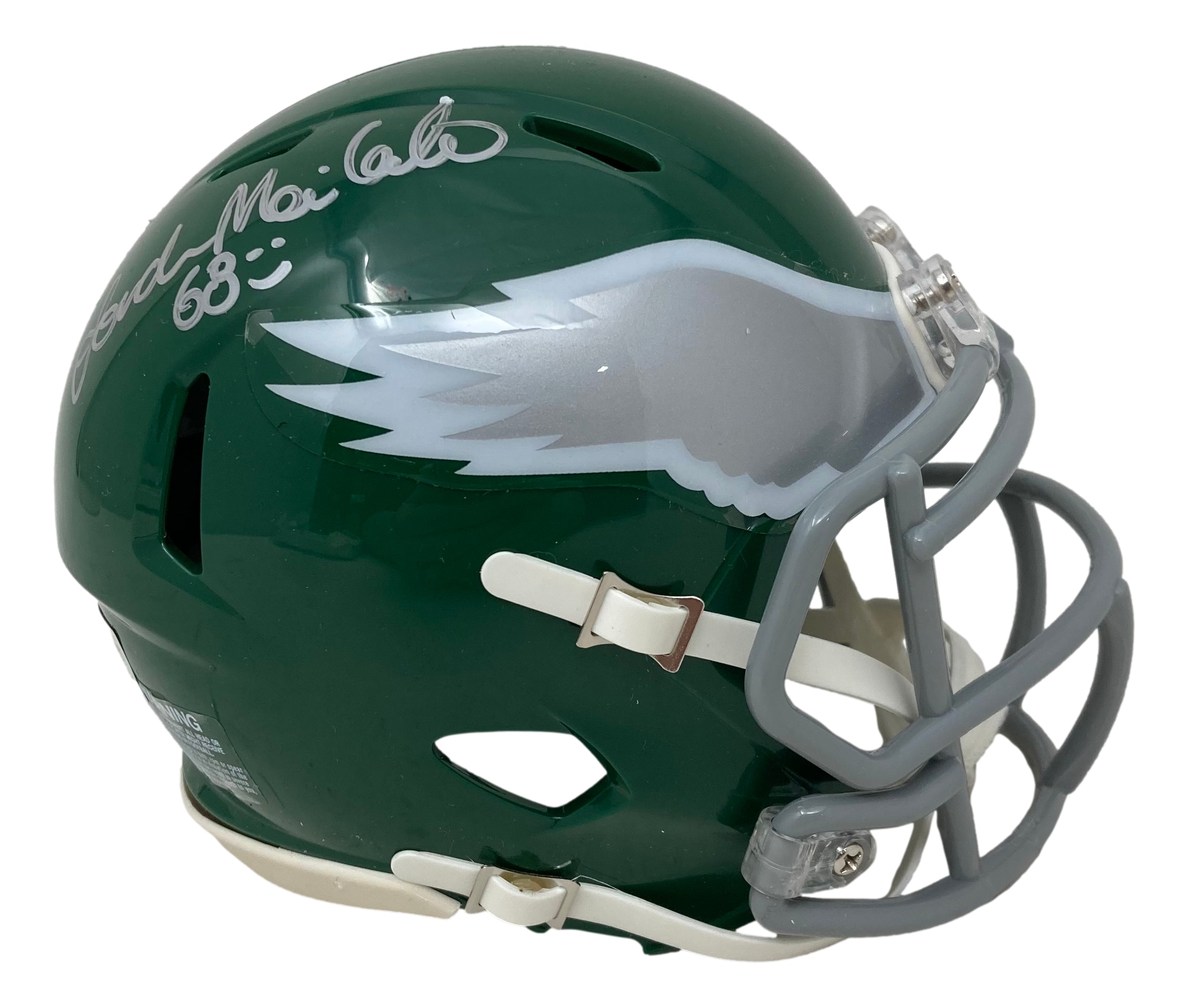 Jordan Mailata Autographed Philadelphia Eagles Kelly Green Mini Speed Helmet - Limited Edition Collectible for Eagles Fans, Sports Memorabilia, and Home/Office Display