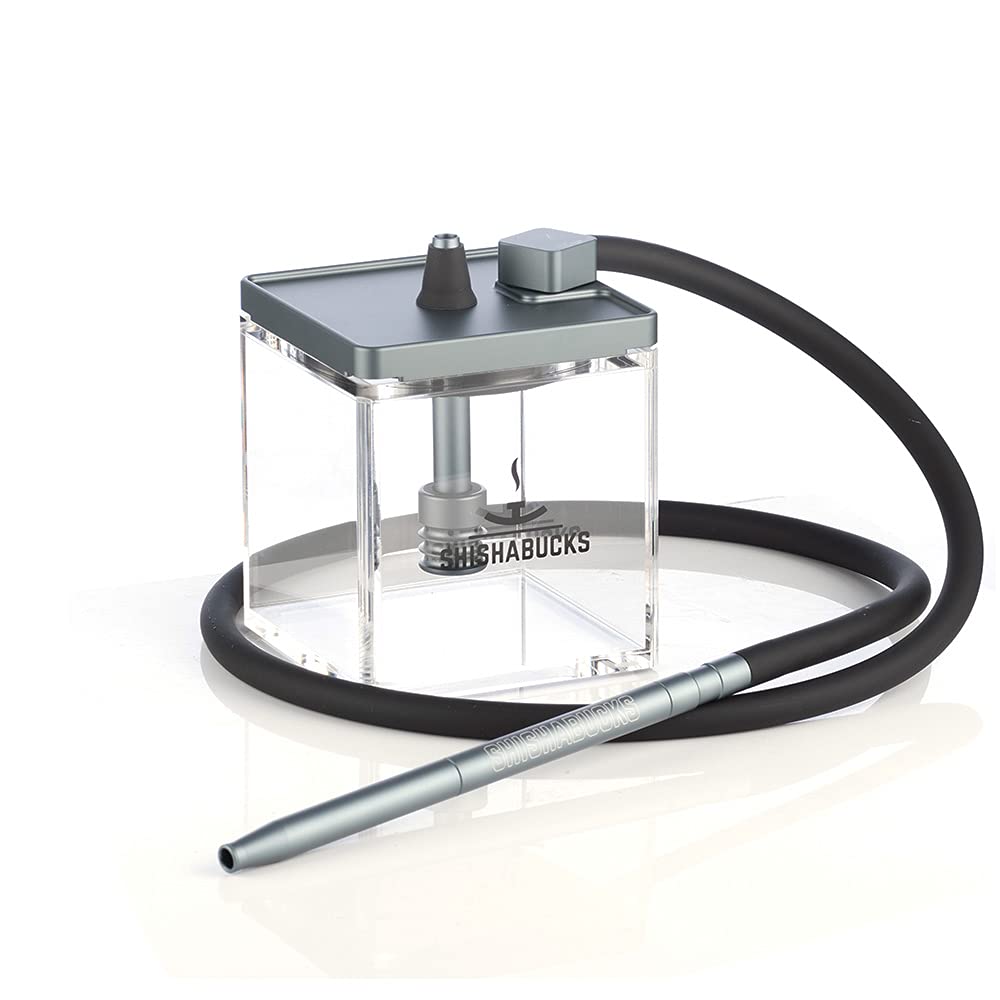 Premium Cloud Micro Modern Hookah - Portable Grey Hookah for Smooth Smoking | Perfect for Home Use, Parties & Travel