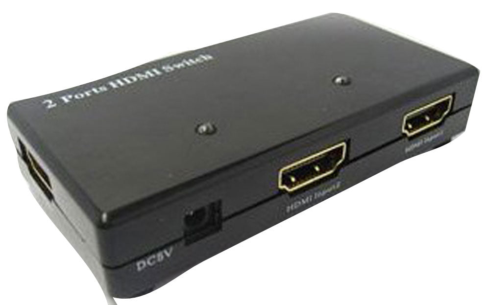Premium 2-Port HDMI Mini Switch (2x1) - Compact HDMI Switcher for Dual Display Setup | Perfect for Home Theater, Gaming & Office Workstations
