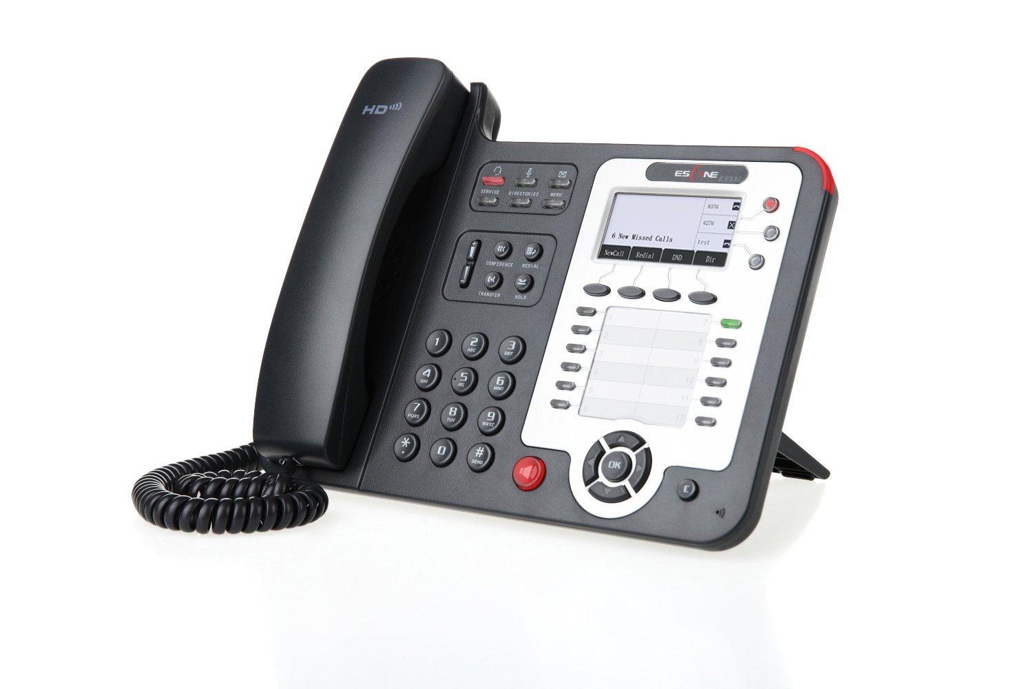 Nexhi 3-Line Gigabit Professional IP Phone with 13264 Graphic LCD Display - Ideal for Office, Call Center & Business VoIP Communication