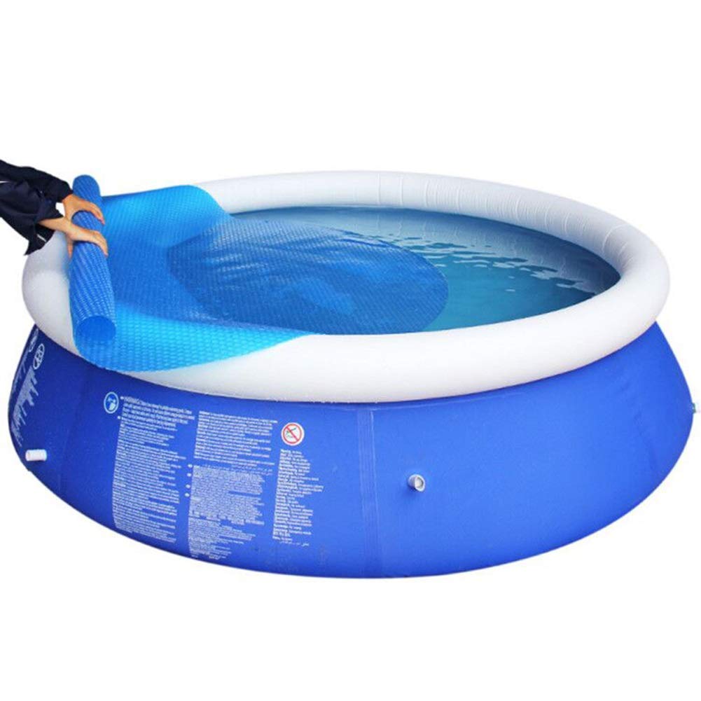 YXX Solar Pool Cover - Round Bubble Insulation Film for Swimming Pools (6.6/8.2/9.8/11.5/13/14.8/16.4/18/19.7 FT Diameter) - Keeps Water Warm & Reduces Evaporation - Perfect for Inground & Above Ground Pools