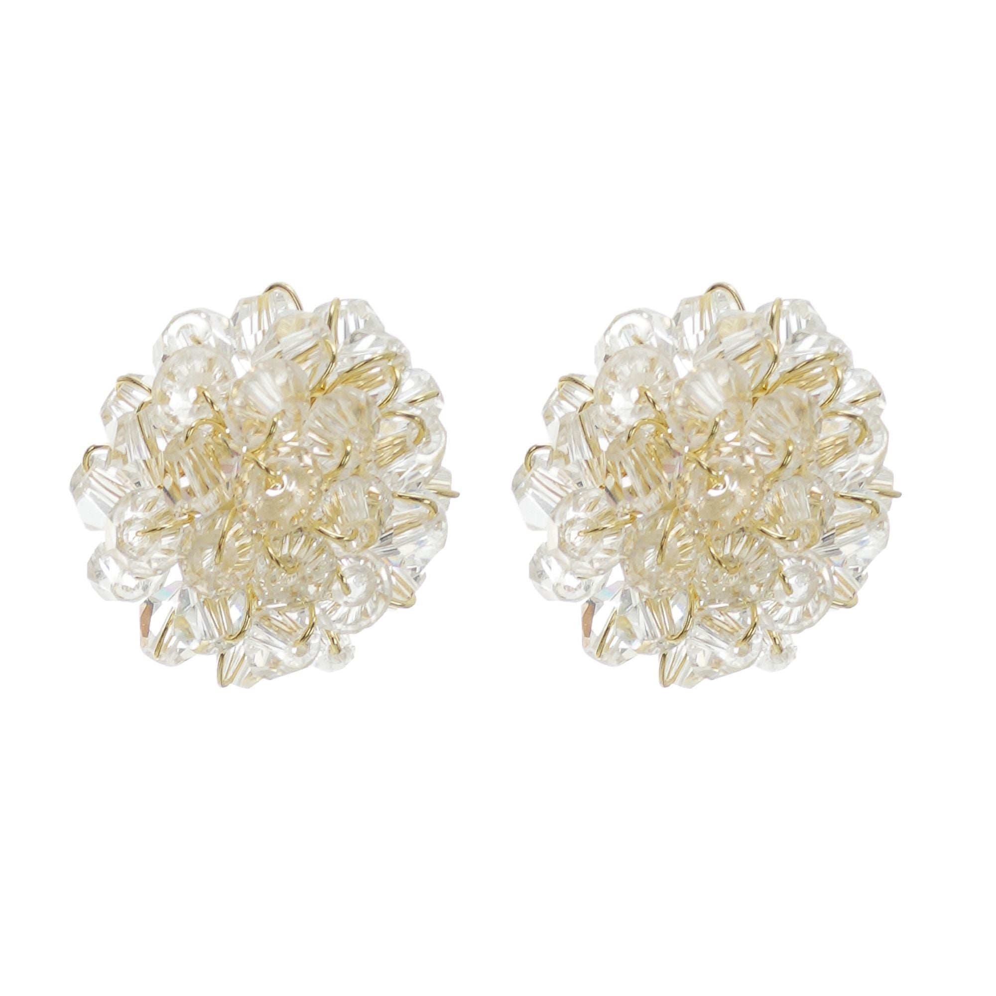 Beaded Flower Stud Earrings for Women - Handmade Boho Floral Jewelry - Perfect for Weddings, Parties & Everyday Wear