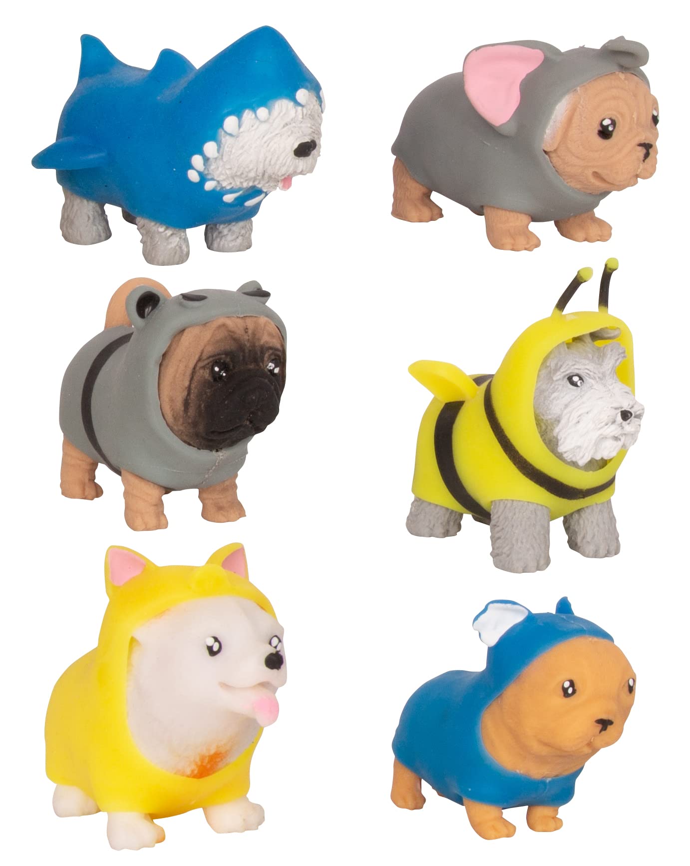 Tigerdoe 6 Pack Dog Squishy Toys for Kids – Stress Relief & Anxiety Sensory Fidget Toys – Soft Mini Dog Figurine Set for Play Therapy, Sensory Play & Stress Relief – Perfect for Home, Classroom & Travel Use
