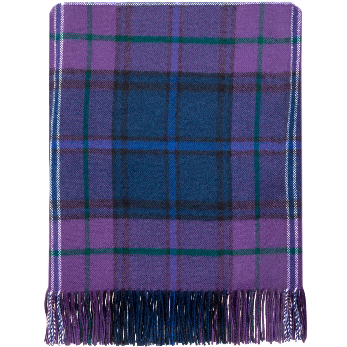 Scotland Forever Tartan Lambswool Blanket - Soft & Warm Plaid Throw for Home, Couch, and Travel - Perfect for Winter, Camping, and Gifts