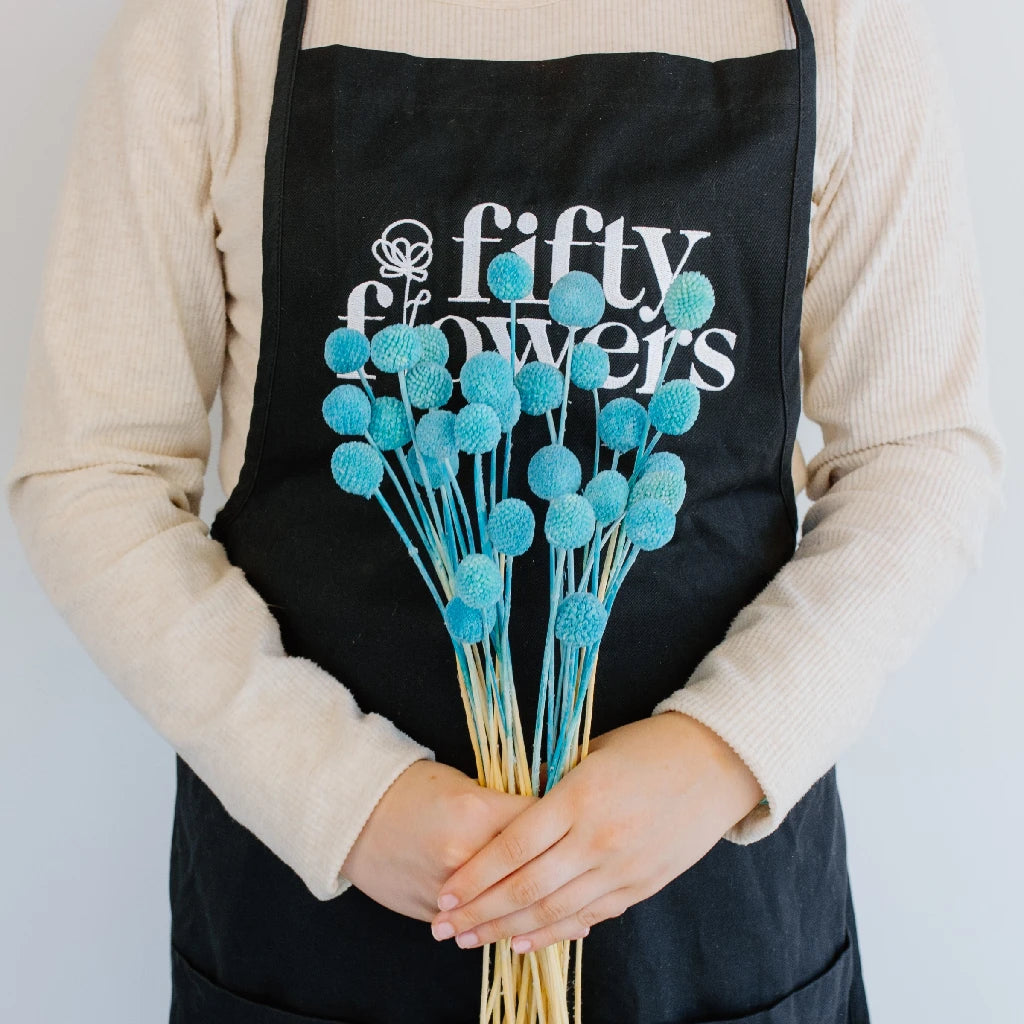 Baby Blue Dried Craspedia Billy Balls | Natural Floral Decor for Weddings, Home & DIY Crafts | Perfect for Bouquets, Centerpieces & Gift Wrapping