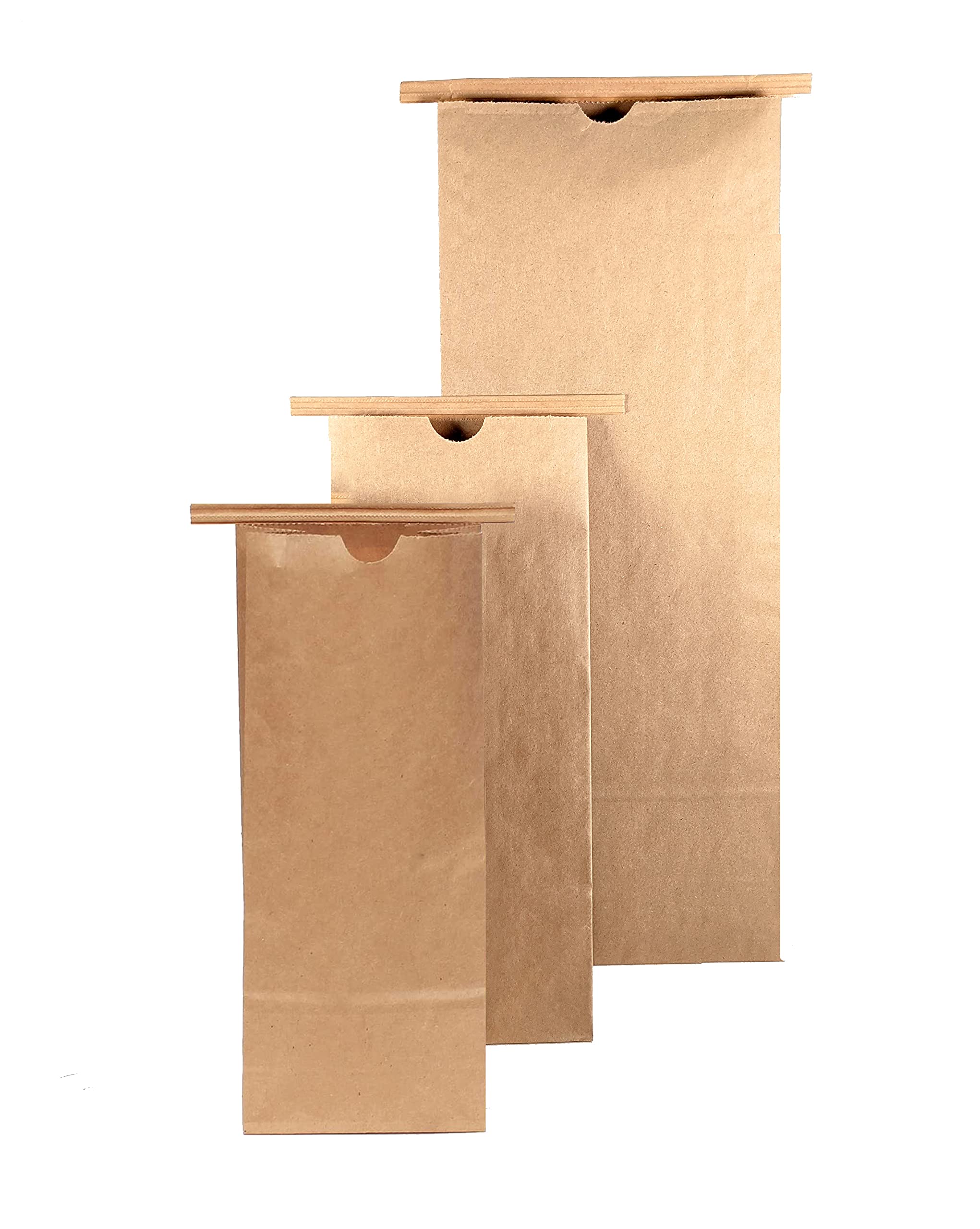 Eco-Friendly Compostable Kraft Paper Tin Tie Bags with PLA Liner - 100 Pack (5 lbs) | Perfect for Coffee, Tea, Snacks & Bulk Food Storage | Sustainable Packaging for Home & Business Use