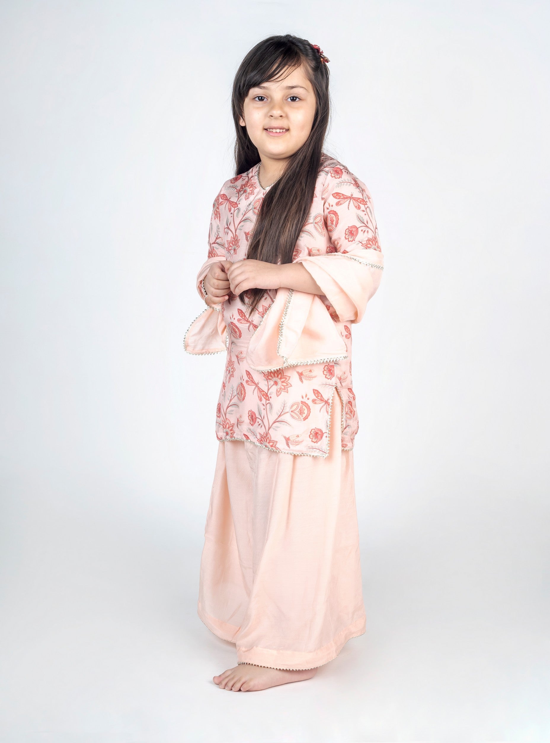 Pre Order: Elegant Dragon Fly Bel Jaal Kurta Sharara Set for Women – Perfect for Weddings, Festivals & Special Occasions
