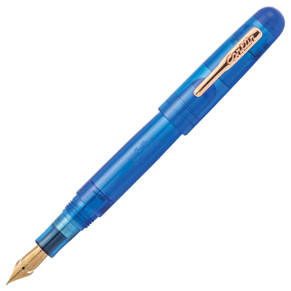 Conklin All American Demonstrator Fountain Pen - Special Eyedropper Edition in Blue | Premium Writing Instrument for Calligraphy, Journaling & Gift Giving