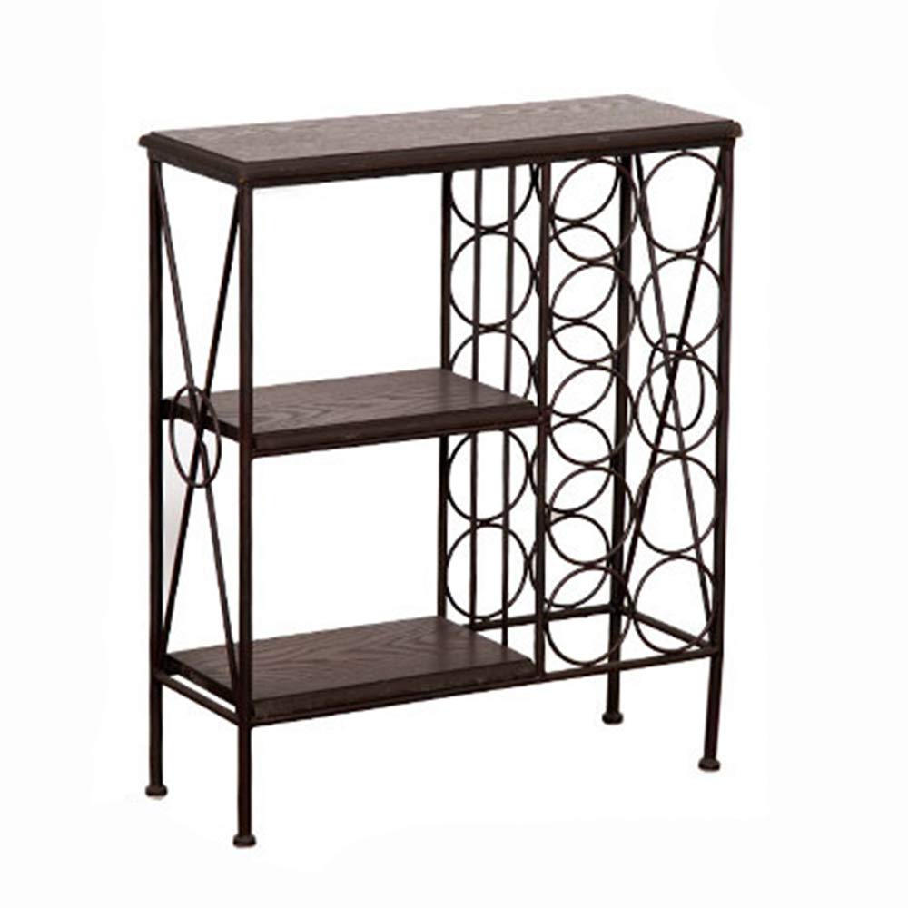 Modern Metal Wine Rack for 10 Bottles - Sturdy Standing Wine Display Shelf - Elegant Home Bar Decor for Kitchen, Dining Room & Living Room Storage
