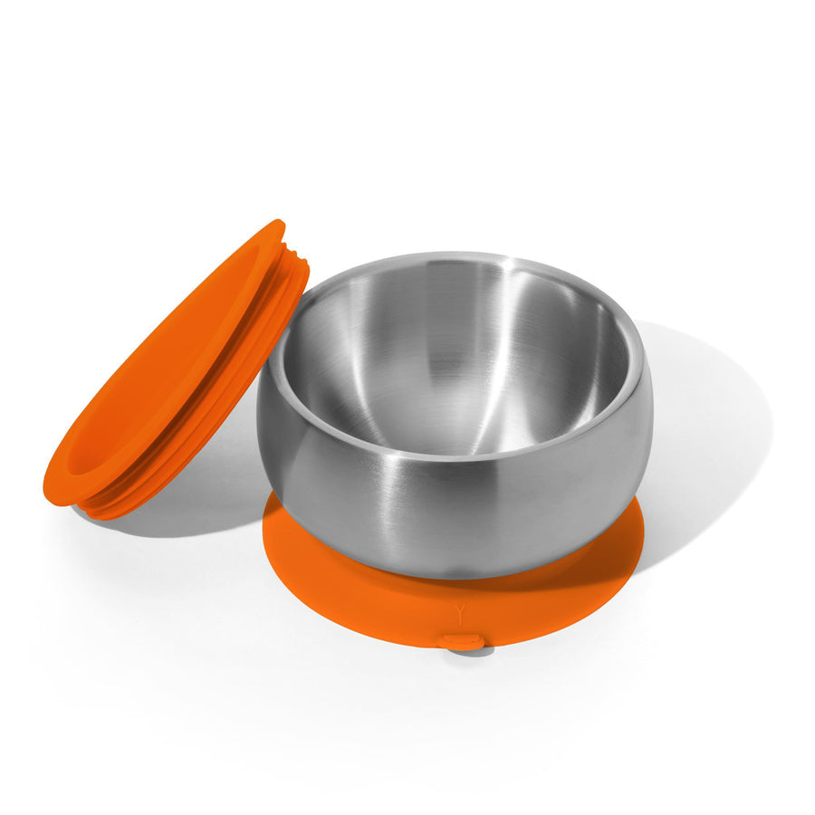 Avanchy Stainless Steel Baby Bowl with Suction Lid - BPA-Free, Non-Slip, Durable for Toddlers & Kids - Perfect for Mealtime, Travel, and Daycare Use
