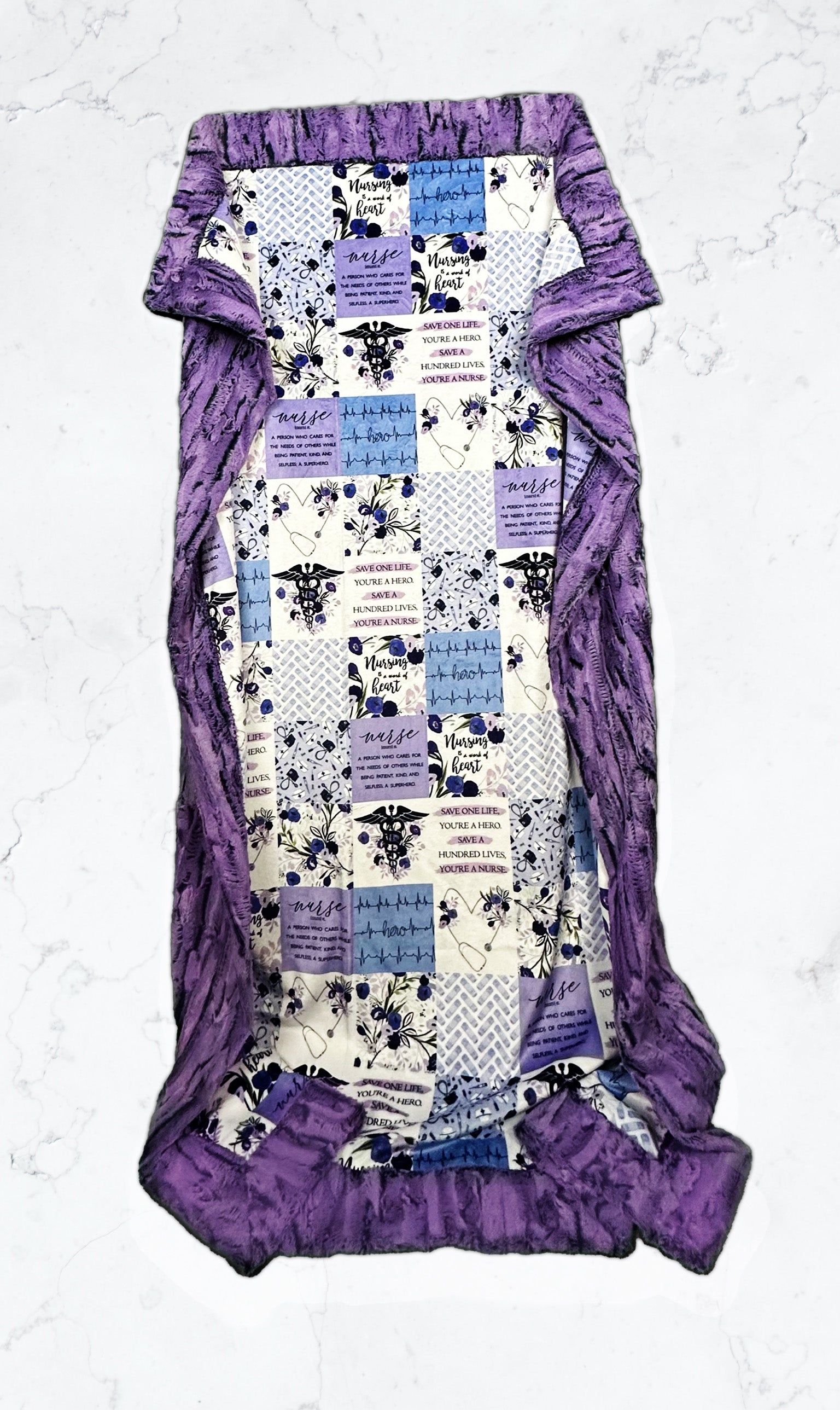 Soft Nurse Iris Forest Fox Crown Jewel Cuddle Large Blanket 53x75 - Cozy Throw for Bed, Couch & Outdoor Picnics