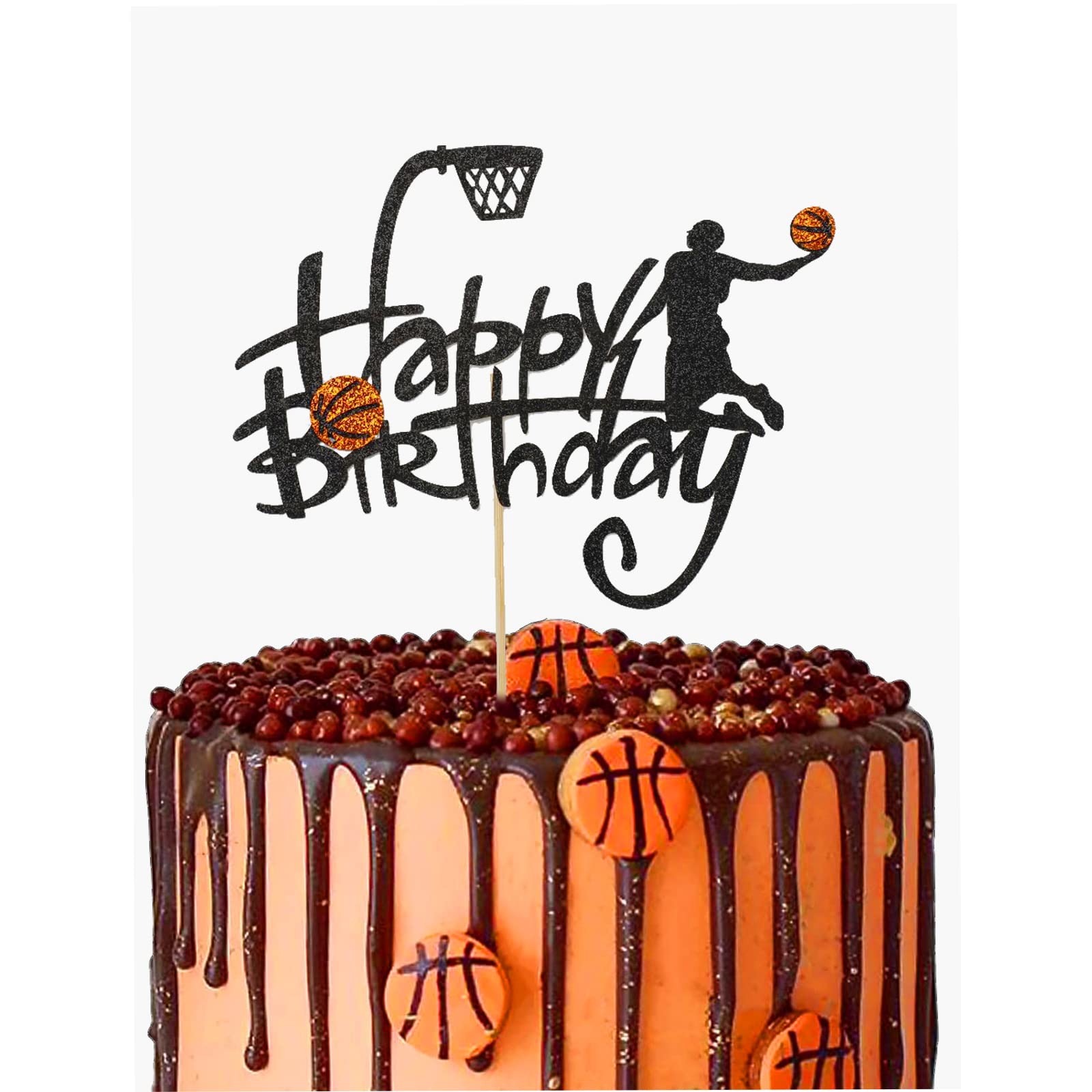 Basketball Cake Topper for Boys Birthday Party - Sports Theme Decoration