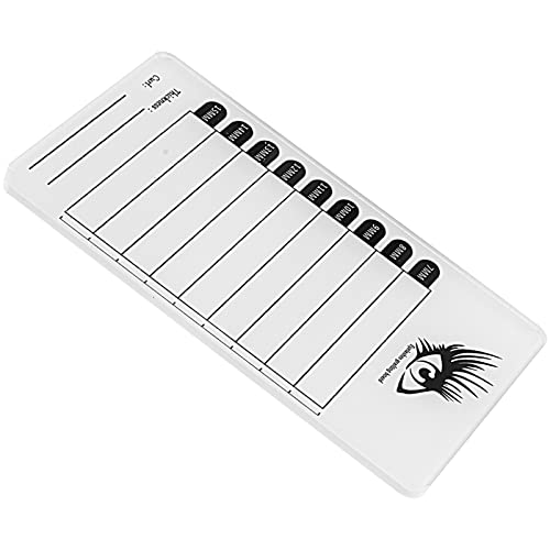 Minkissy Acrylic Eyelash Extension Display Board - Professional Lash Holder Tray for Eyelash Extensions, False Eyelash Practice & Salon Organization (Perfect for Eyelash Technicians, Beauty Salons & Makeup Artists)