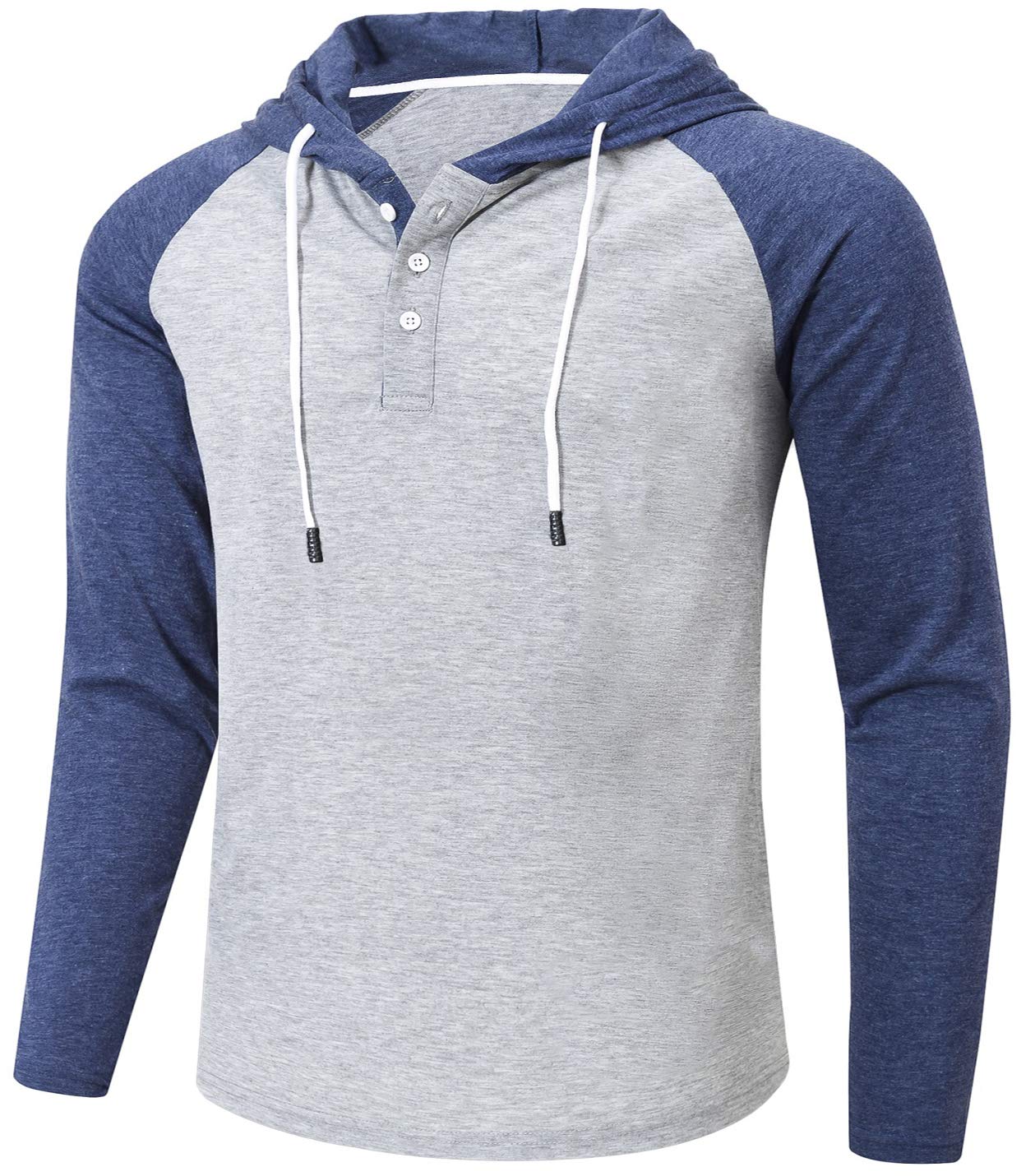 QPNGRP Men's Casual Drawstring Long Sleeve Pullover Hoodie Shirt - Comfortable & Stylish Loungewear for Relaxing at Home or Outdoor Activities