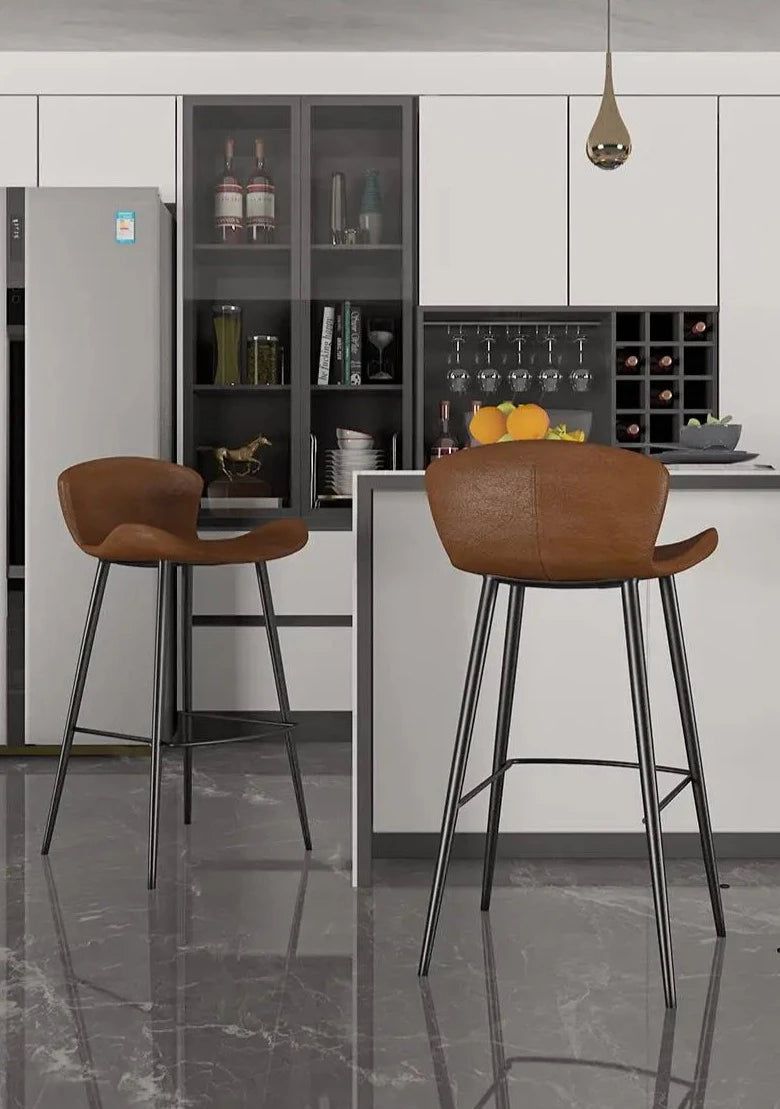 Ergonomic Bar Stools for Kitchen Island - Adjustable Height Counter Stools with Back Support - Perfect for Dining, Entertaining & Home Office Use