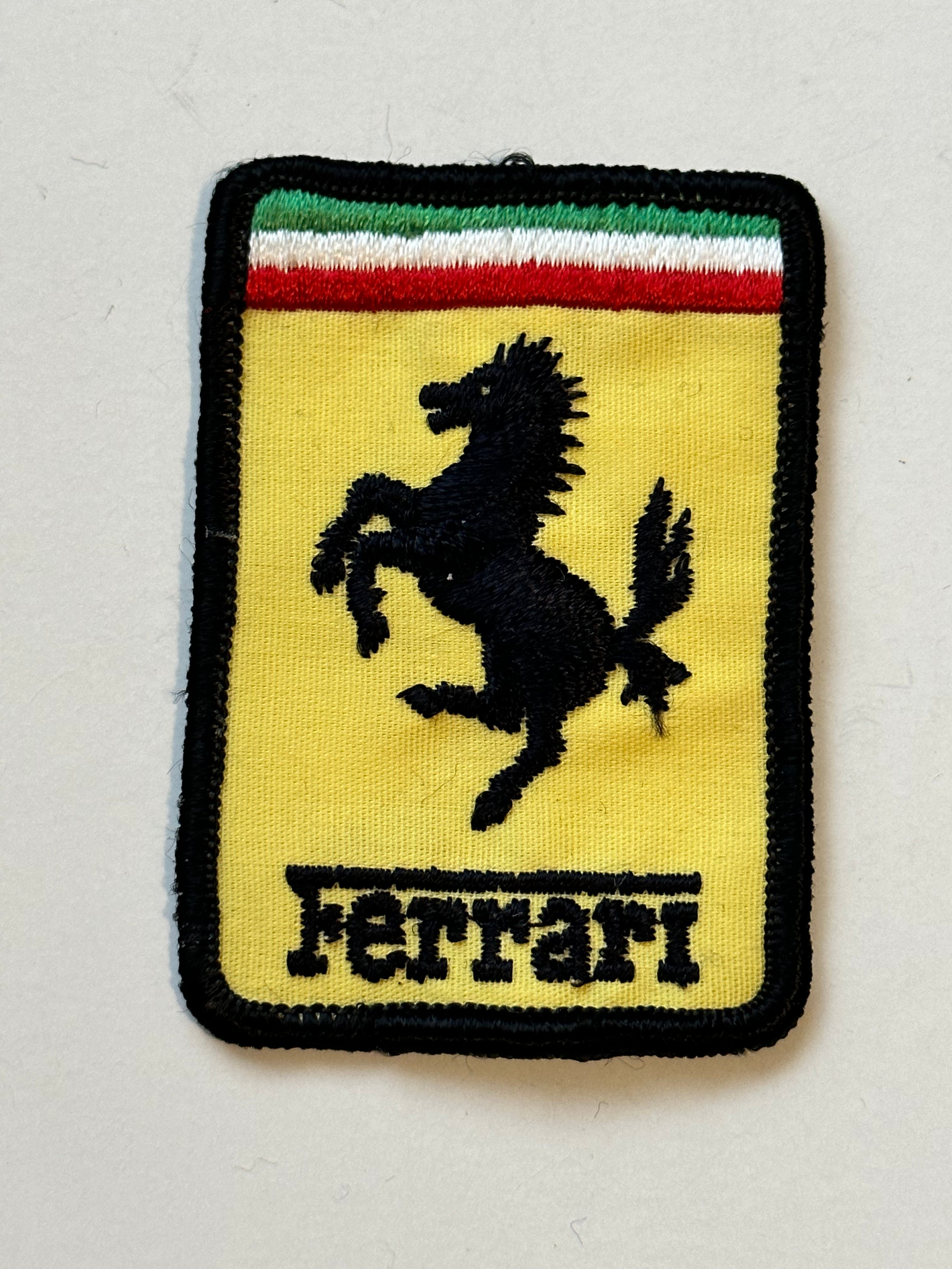 Vintage 1980s Ferrari Car Original Embroidered Patch - Perfect for Jackets, Hats, Bags & DIY Crafts