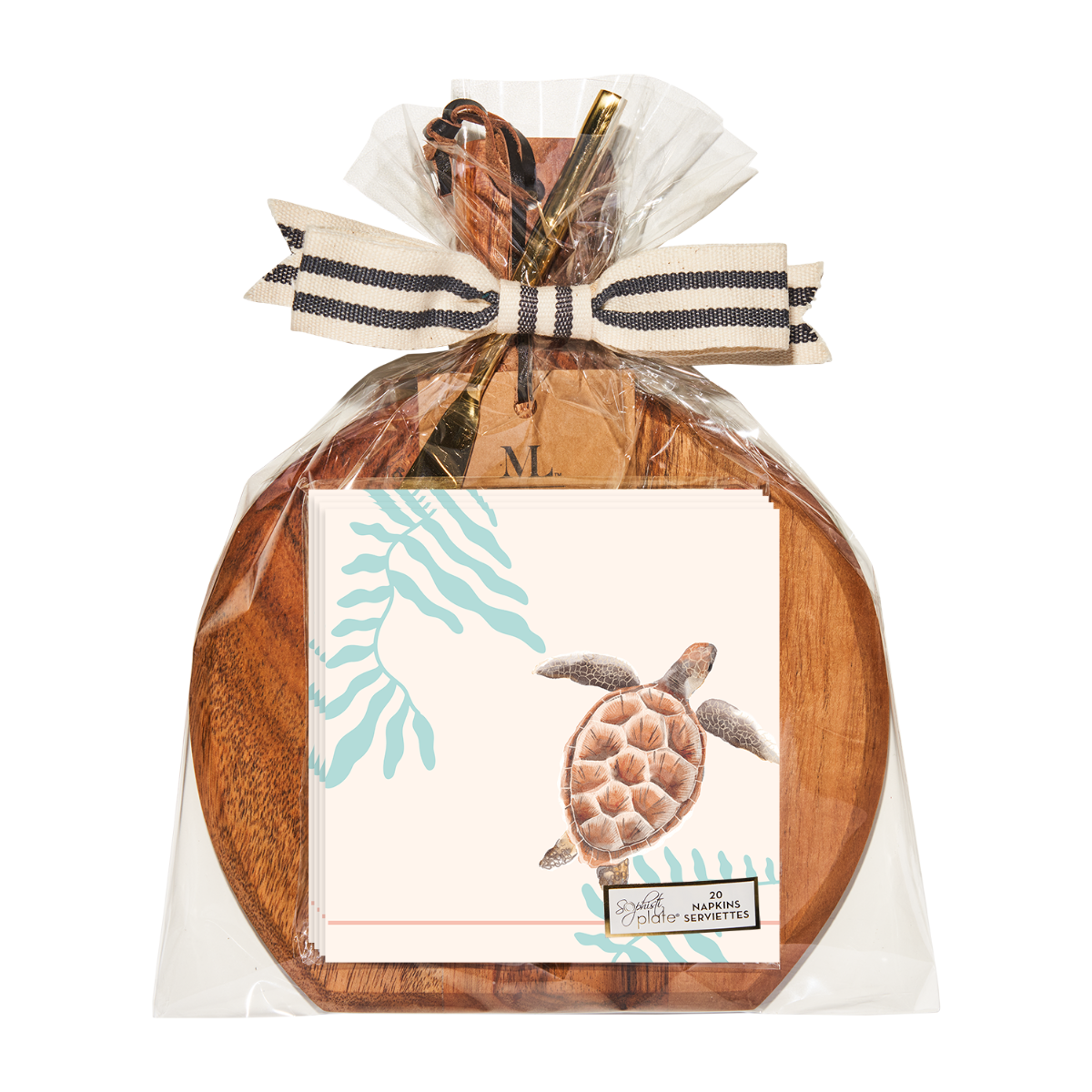 9.75 x 8 Inch Pastel Sea Themed Wooden Board Gift Set - Perfect for Home Decor, Wedding Favors, and DIY Craft Projects