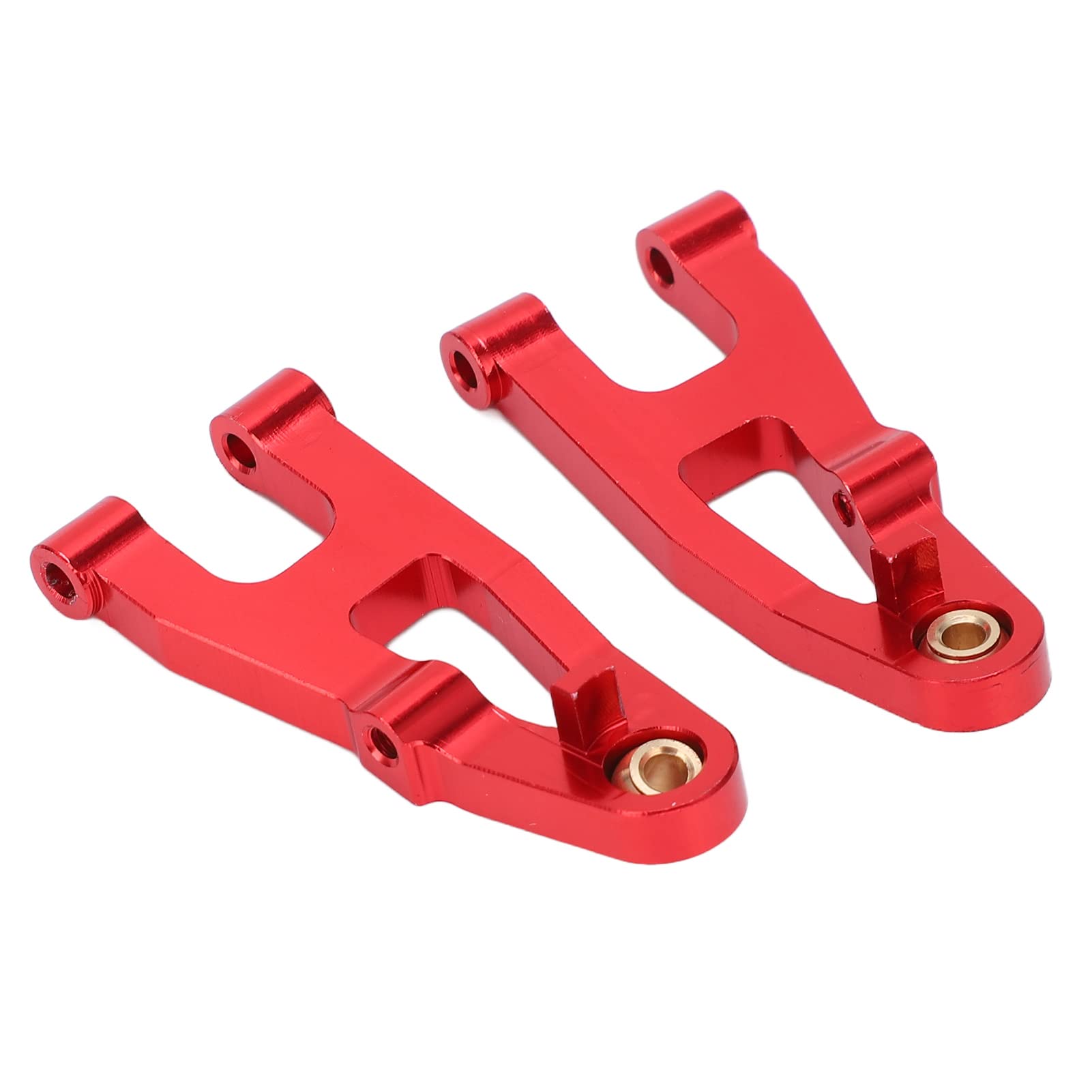 Minifinker RC Front Lower Swing Arm - Aluminum Alloy Wear-Resistant Replacement Parts (1 Pair) for 1/16 Scale RC Cars - High Performance Upgrade in Red | Perfect for Off-Road Racing & RC Car Maintenance