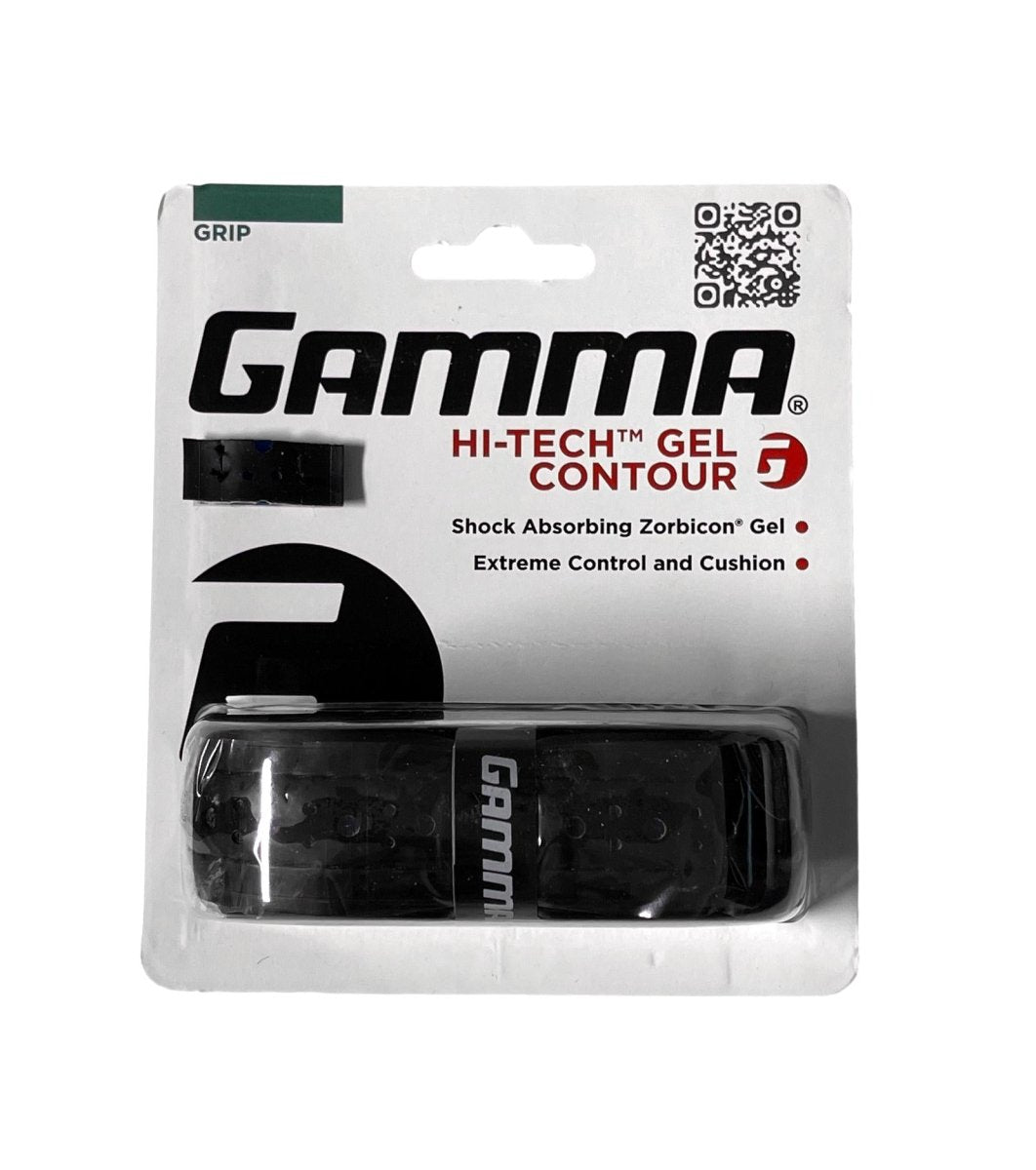 Gamma Hi Tech Gel Contour Replacement Grip - Premium Tennis Racquet Handle Grip for Enhanced Comfort & Control | Ideal for Tennis, Badminton & Squash Players
