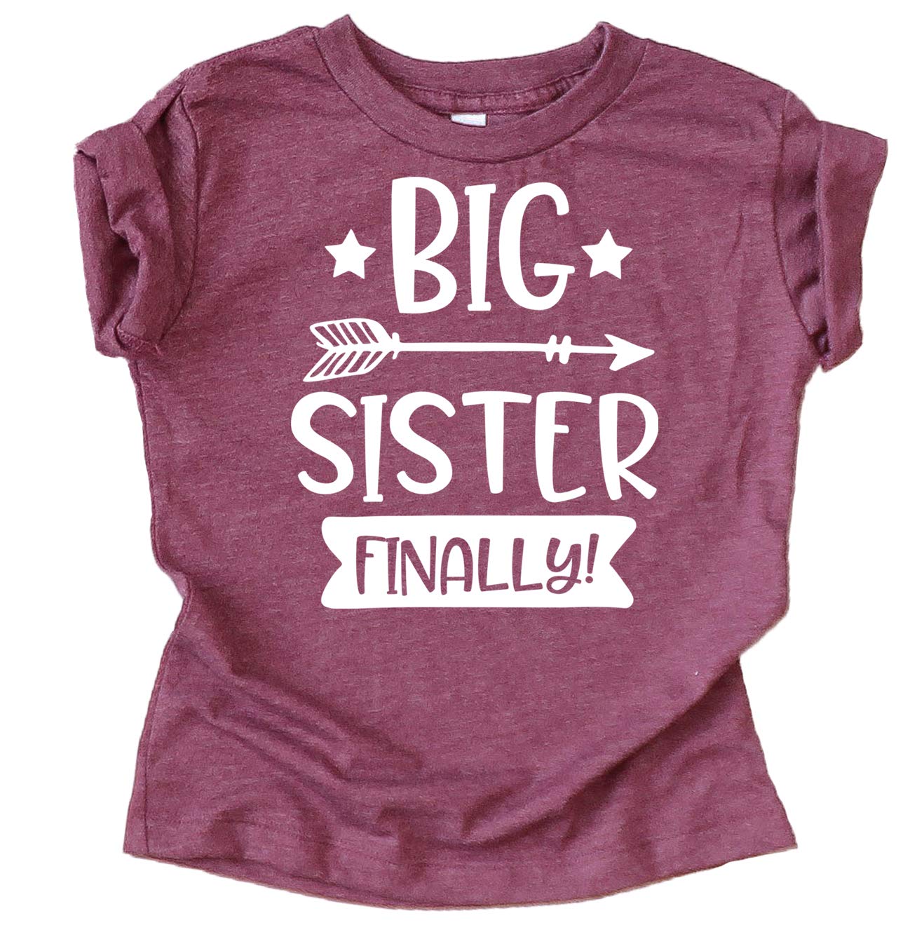 Olive Loves Apple Big Sister & Baby Girl Matching Sibling Announcement Outfits - Cute Toddler Sister Matching Shirts for Family Photos & Pregnancy Reveals