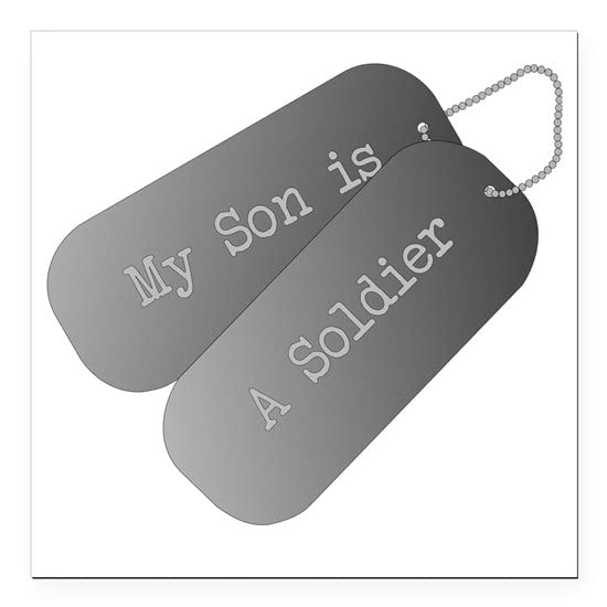My Son is A Soldier 3x3 Inch Square Car Magnet - Patriotic Military Support Bumper Sticker for Cars, Trucks & Vehicles - Show Pride & Support for Military Families