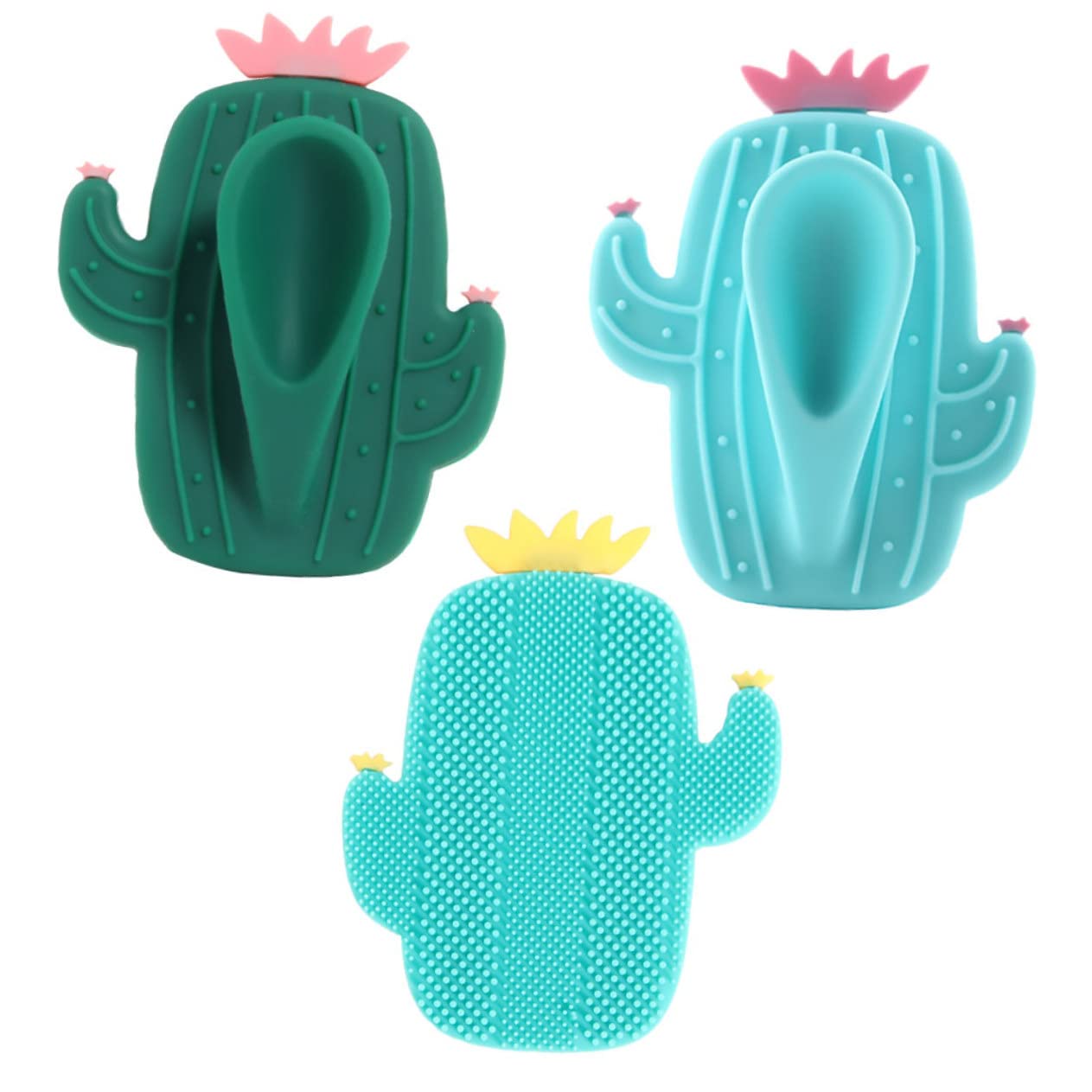 COLLBATH 3pcs Face Brushes for Sensitive Skin & Pore Care - Exfoliating Massage Brush Set for Facial Cleansing & Beauty
