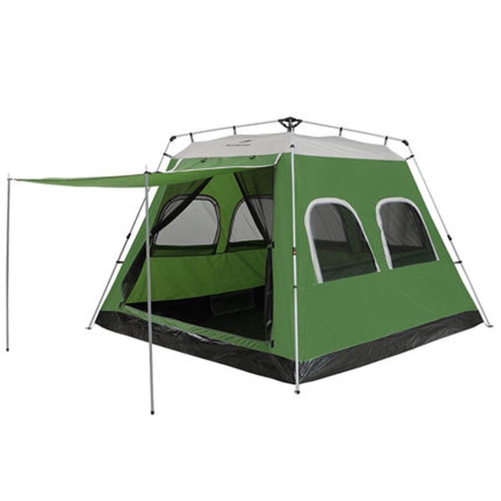 LLSS Windproof Waterproof Camping Tent - Thickened Single Layer Hydraulic Quick Setup Outdoor Tent with Multiple Windows - Perfect for Family Camping, Hiking & Backpacking Adventures