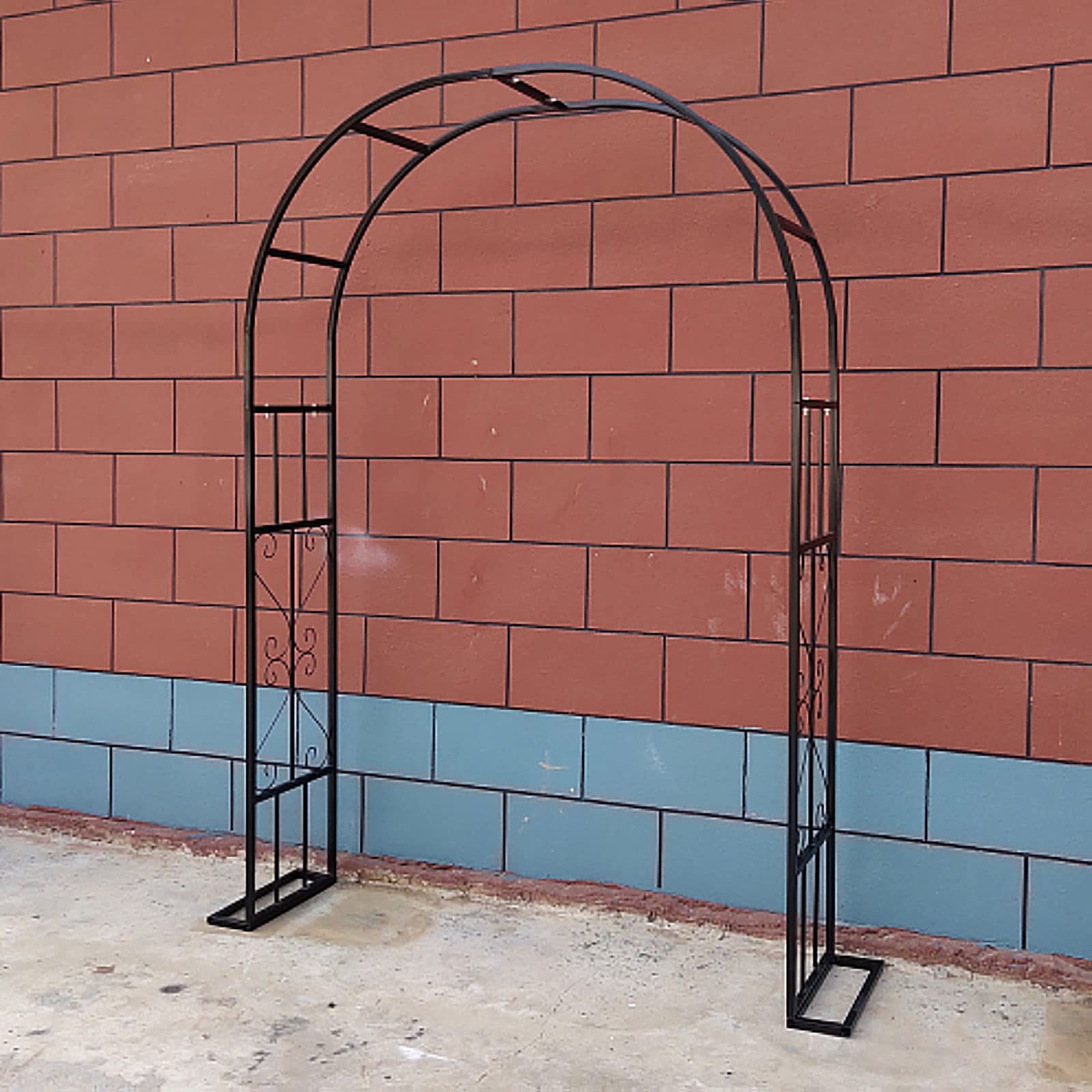 Metal Wedding Arch - Durable Iron Garden Arbor for Climbing Plants, Outdoor Ceremony & Rose Trellis | Perfect for Wedding Decor, Backyard Vine Support & Romantic Garden Landscaping