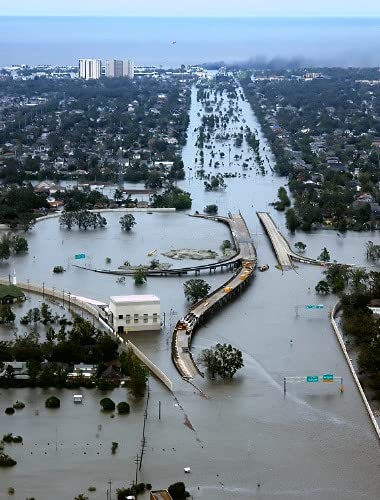 Hurricane Katrina Damage Glossy Poster - High-Quality NOLA Photo Print for Wall Decor | Perfect for Home, Office & History Enthusiasts