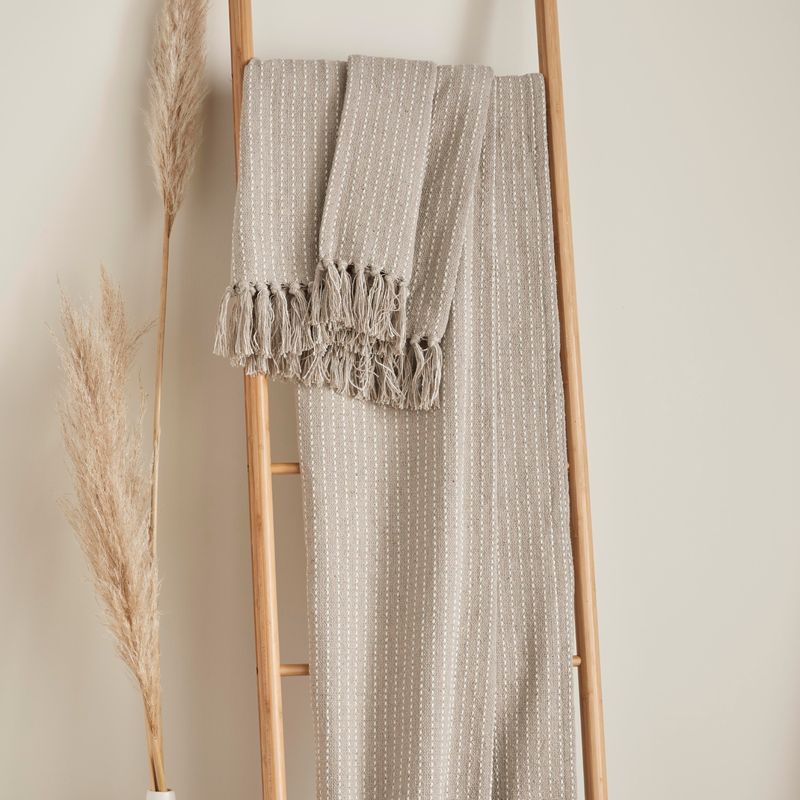Eco-Friendly Quinn Recycled Cotton Throw Blanket - Soft & Sustainable Natural Cotton - Perfect for Sofa, Bed & Cozy Home Decor