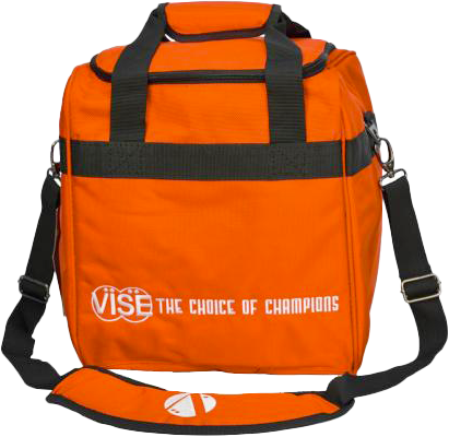 Premium Orange 1-Ball Bowling Tote Bag with Vise Grip - Perfect for League Play, Practice & Tournaments | Durable & Stylish Bowling Accessory