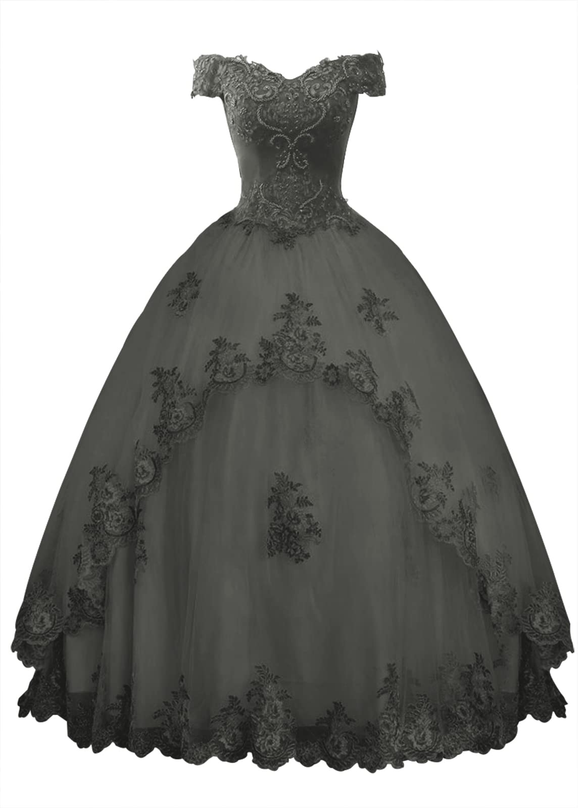 Elegant Off Shoulder Lace Prom Dress Ball Gown - Long Formal Evening Gown for Quinceañera, Homecoming, Wedding & Special Occasions