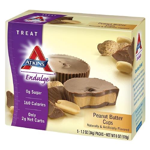 Atkins Endulge Sugar Free Peanut Butter Cups - Low Carb Keto Snacks, 6 OZ (10 Cups) - Perfect for Weight Loss Diet, Diabetic Friendly Treats & On-the-Go Healthy Snacking
