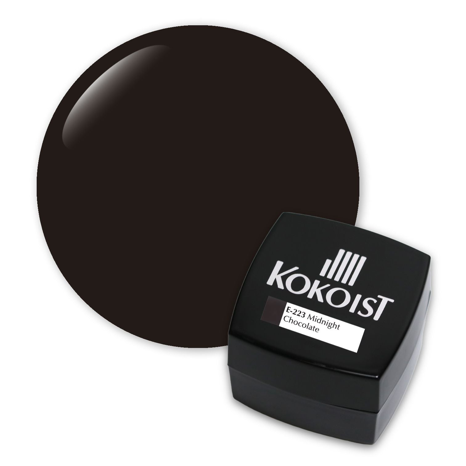 Kokoist E 223 Midnight Chocolate Gel Polish - Long Lasting Nail Polish for Salon & Home Manicures - Perfect for Special Occasions & Everyday Wear