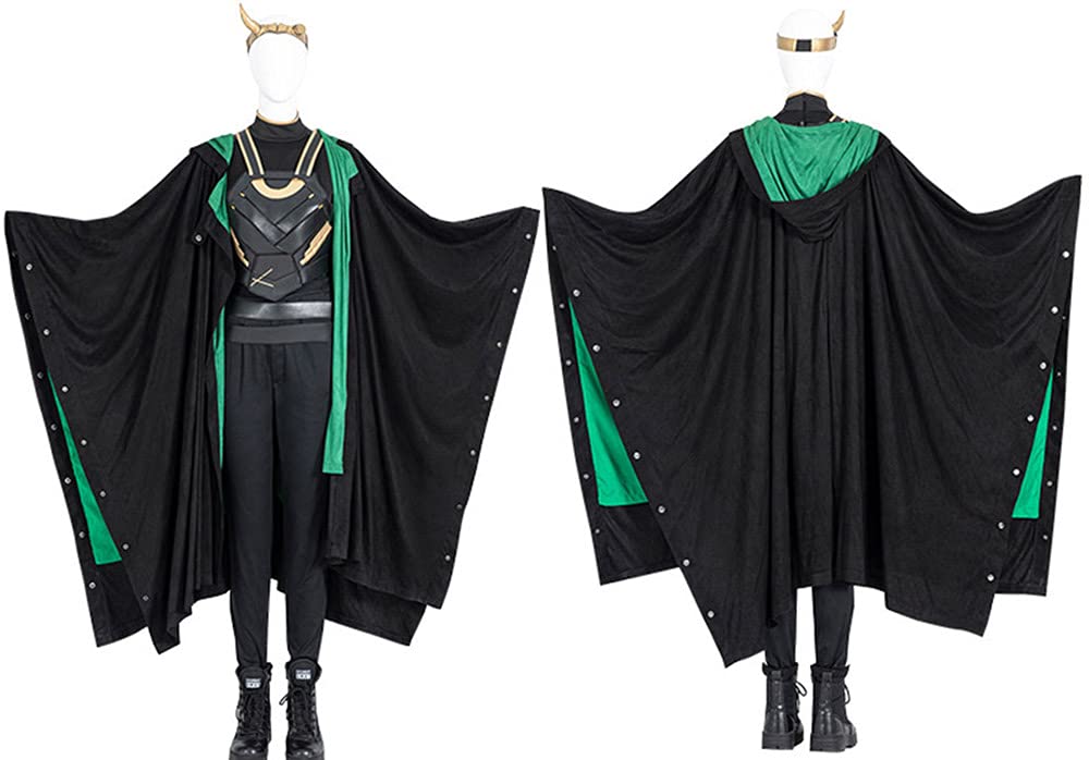 Adult Sylvie Loki Costume for Women - Female Loki Cosplay Outfit with Cloak, Horns & Crown | Enchantress Halloween Suit | Perfect for Comic Con, Halloween Parties & Marvel-Themed Events