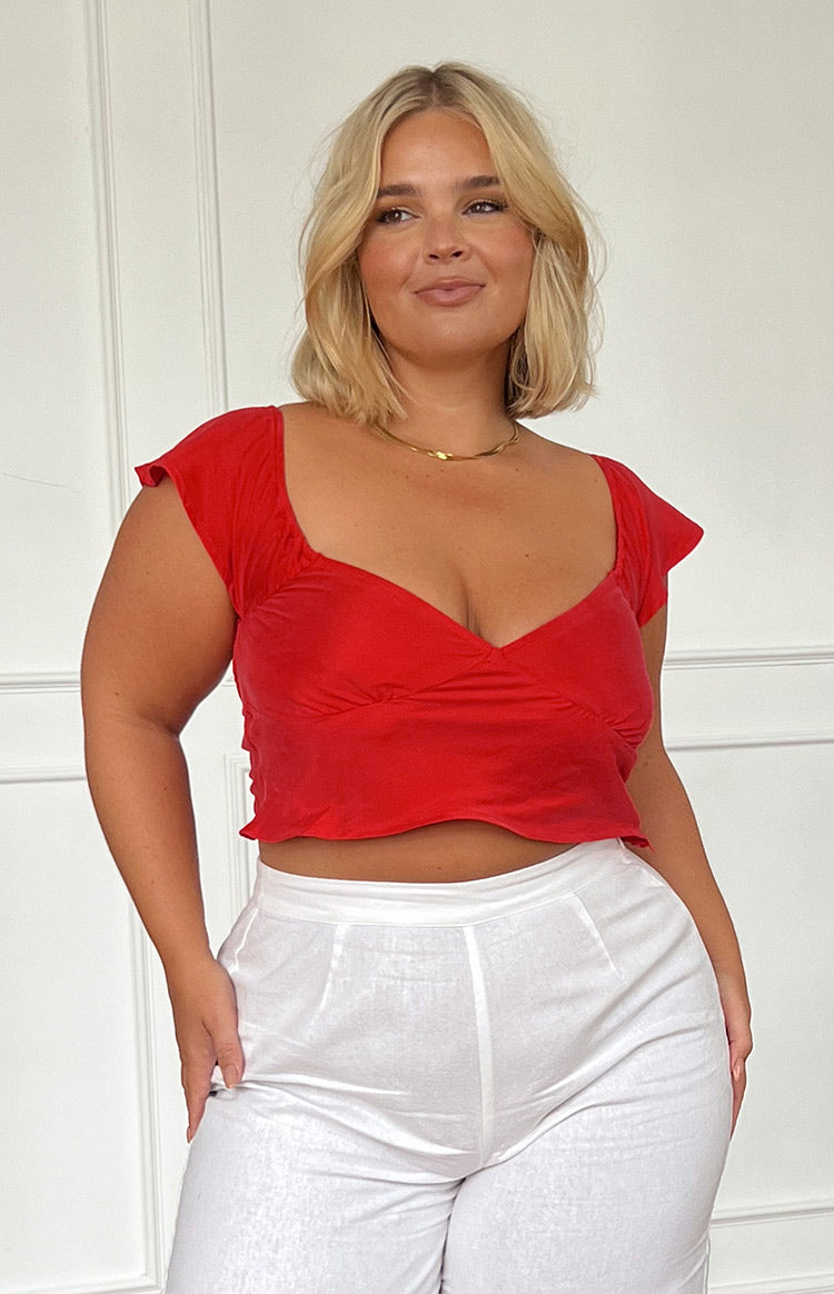 Anna Red Women's Casual Short Sleeve T-Shirt - Comfortable Cotton Blend Top for Everyday Wear, Date Night & Weekend Outfits