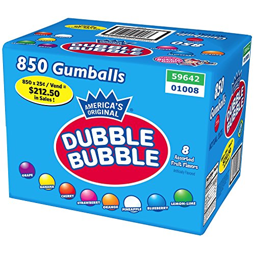 Dubble Bubble Fruit Gumballs - 850 Count Bulk Pack | Classic Bubble Gum for Kids & Parties | Perfect for Birthday Favors, Pinatas, and Vending Machines