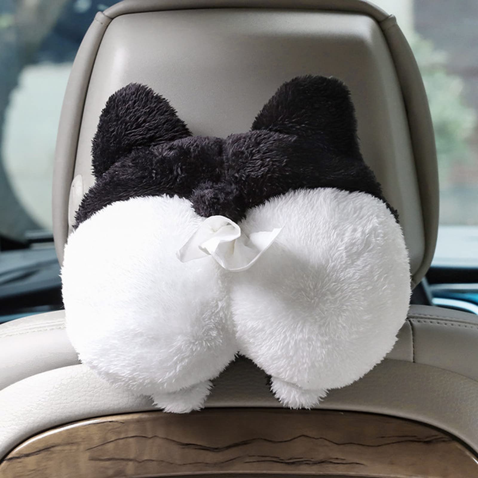 Cute Cartoon Corgi Butt Car Tissue Box Holder - Dual Use Hanging Tissue Dispenser for Car & Home - Funny Car Accessories for Tissue Storage & Organization - Perfect for Road Trips, Office & Daily Commute