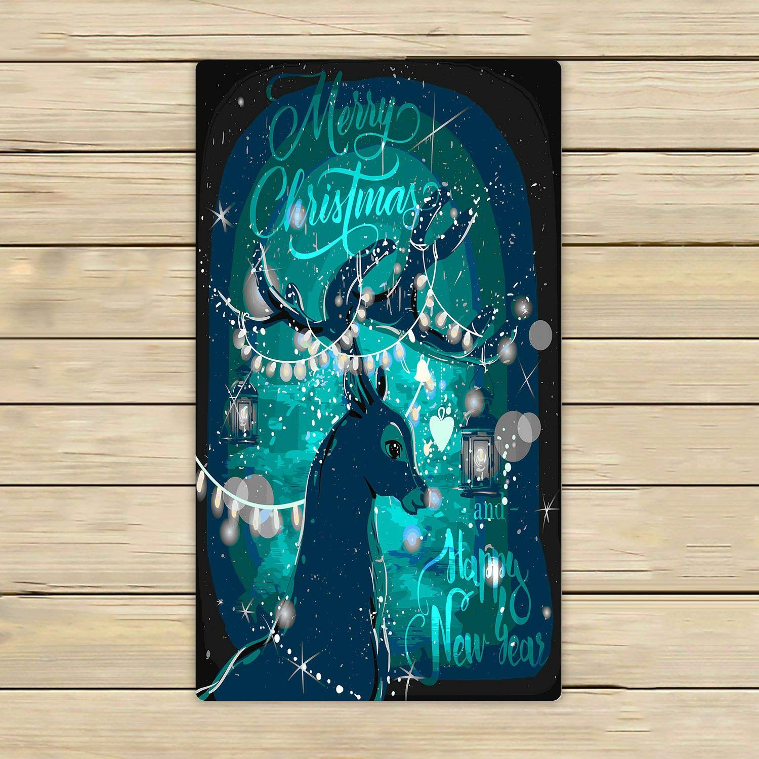 ABPHQTO Magic Christmas Deer Towels - 16x28 Inch Soft Absorbent Bath, Beach & Pool Towels for Travel, Spa & Sports | Perfect Holiday Gift & Winter Decor
