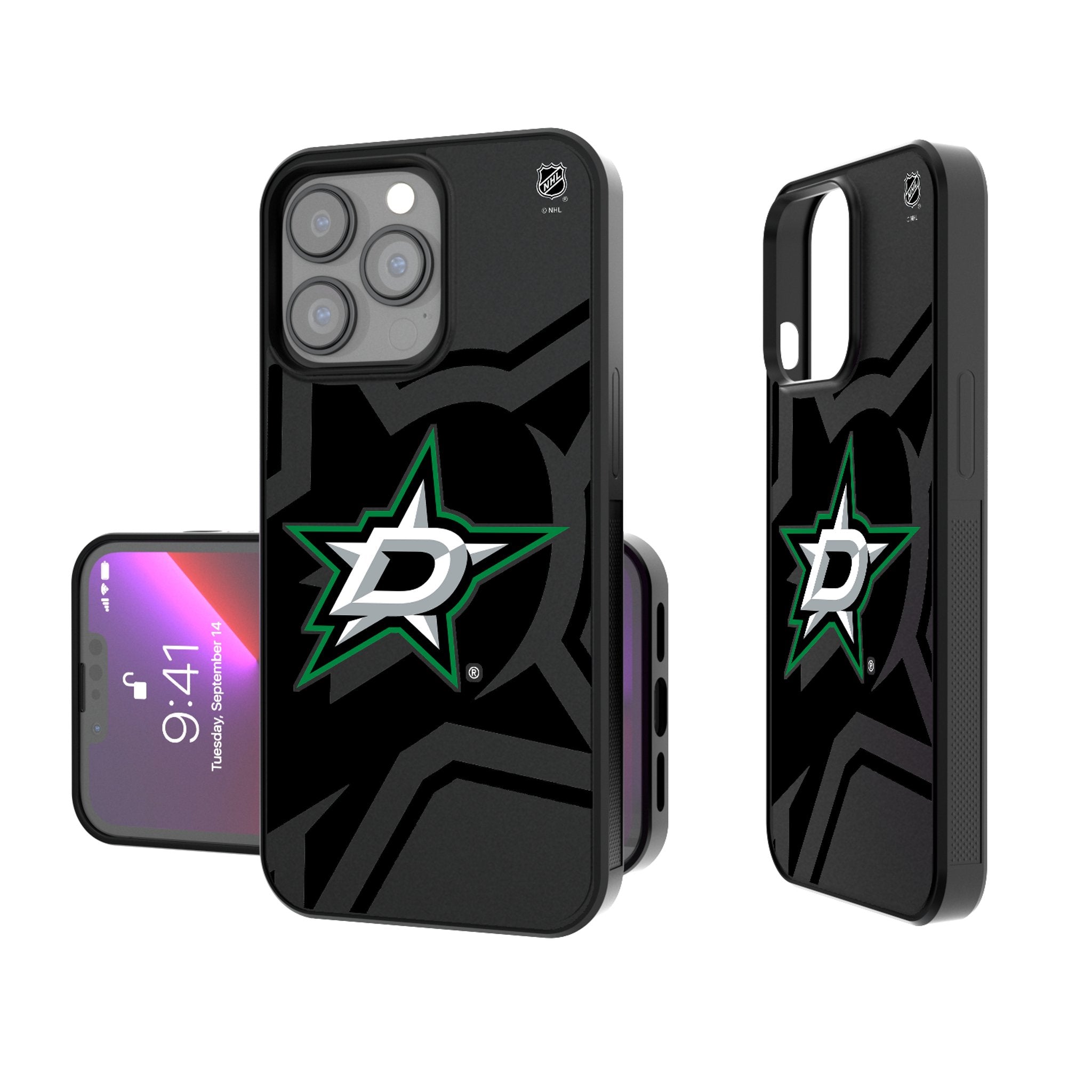 Dallas Stars Monochrome Tilt Bump Shockproof Phone Case for iPhone & Samsung - Perfect for Hockey Fans & Game Day Protection