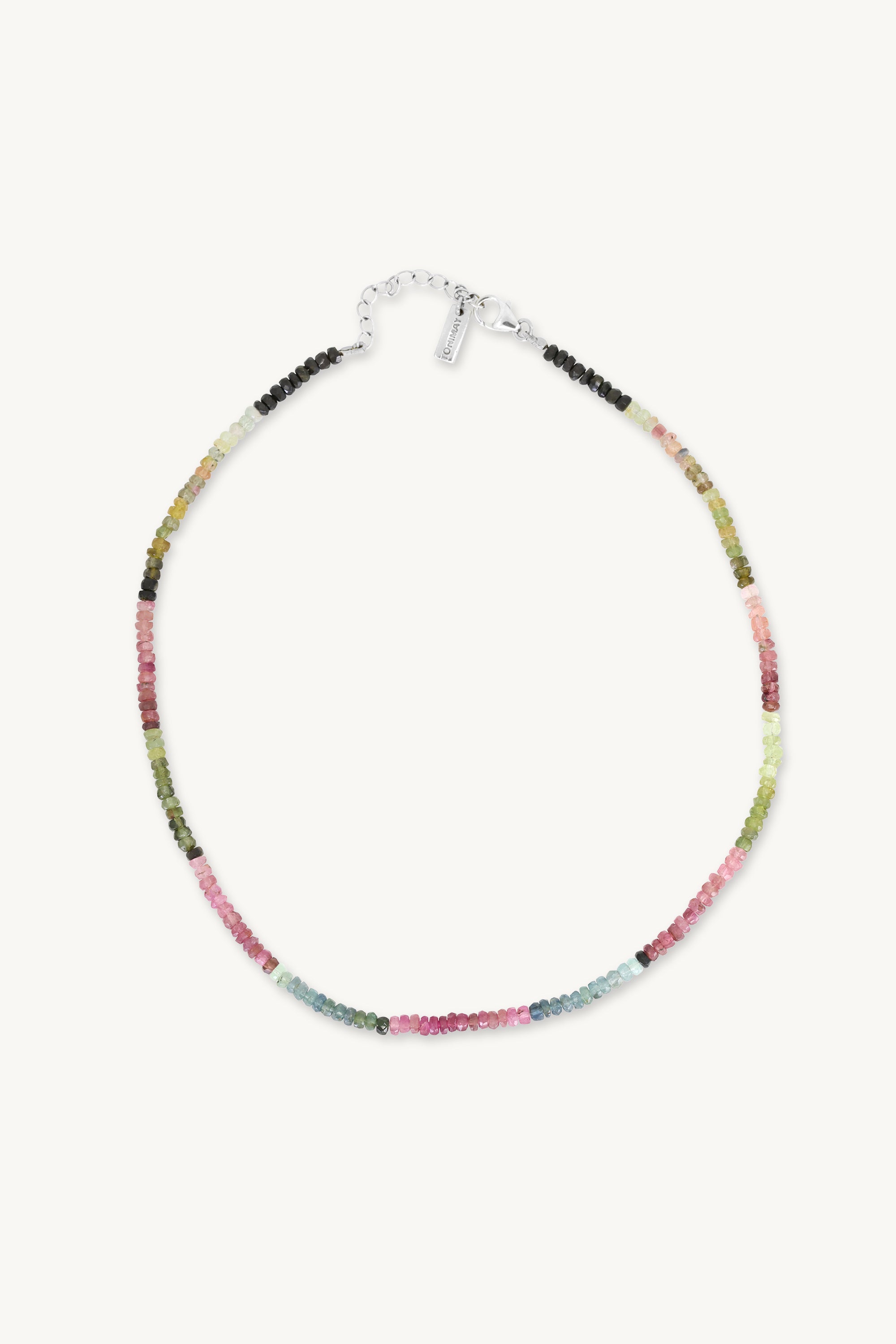Tourmaline Ombre Silver Necklace for Women - Elegant Gradient Gemstone Jewelry Gift for Birthday, Anniversary & Special Occasions