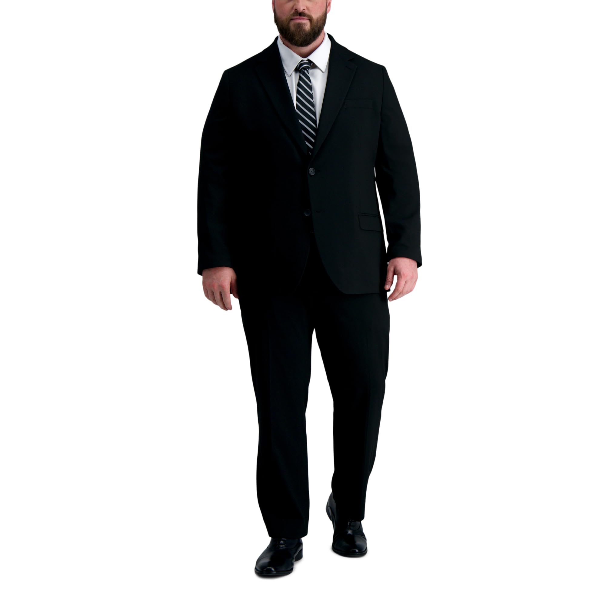 Haggar Men's Premium Tailored Fit Solid Suit Separates - Dress Pants & Blazer Jacket Set (Regular, Big & Tall Sizes) | Business Attire, Office Wear & Formal Occasions