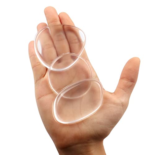 Shidara Silicone Makeup Sponge - Clear Foundation Blender & Cosmetic Applicator for Liquid & Cream Makeup | 3-Piece Set | Perfect for Flawless Airbrush Finish & Travel Touch-Ups