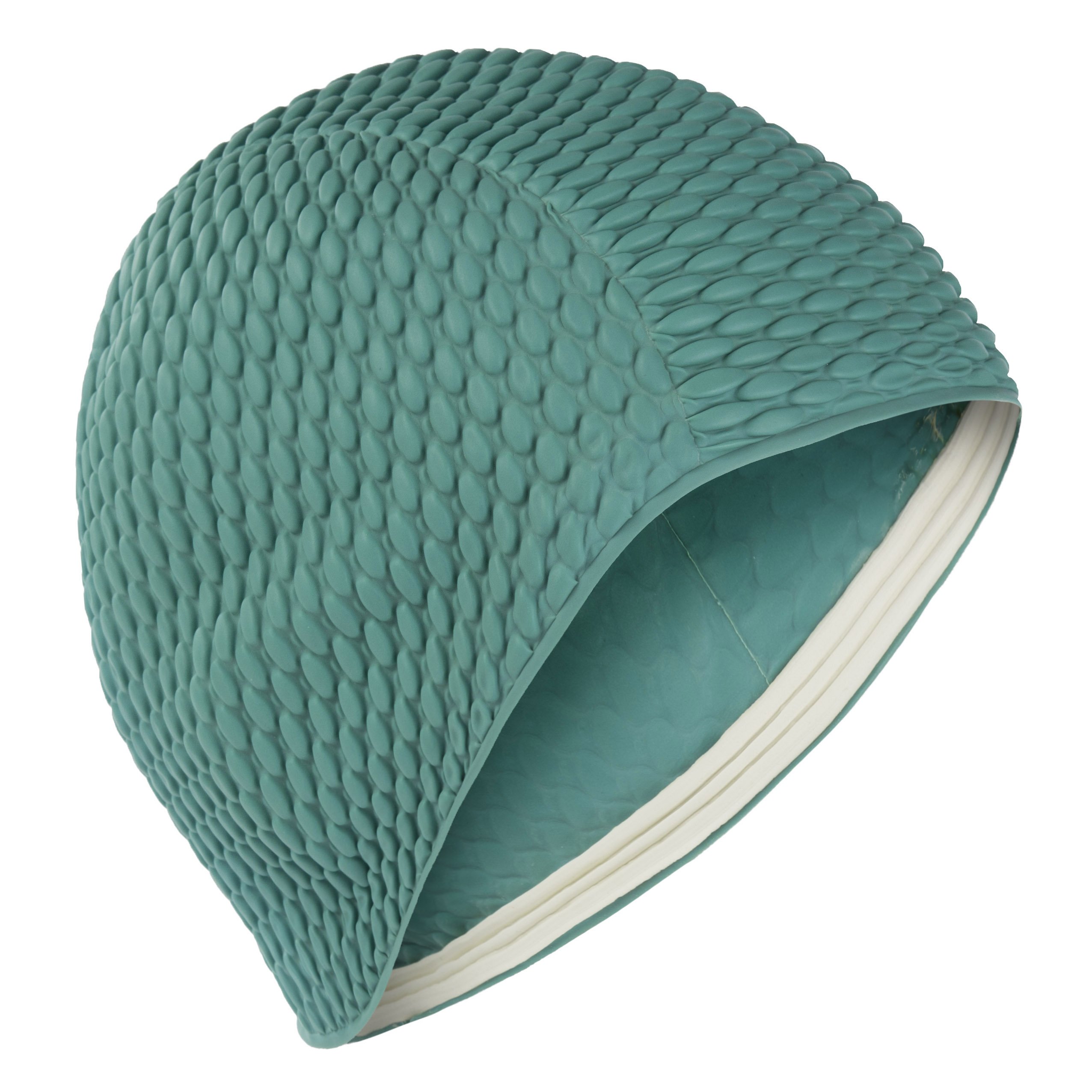 Vintage Retro Style Bubble Waffle Swimming Cap for Women & Men - Waterproof Bathing Hat for Pool, Beach & Swim Training - Saratoga Inspired Traditional Design